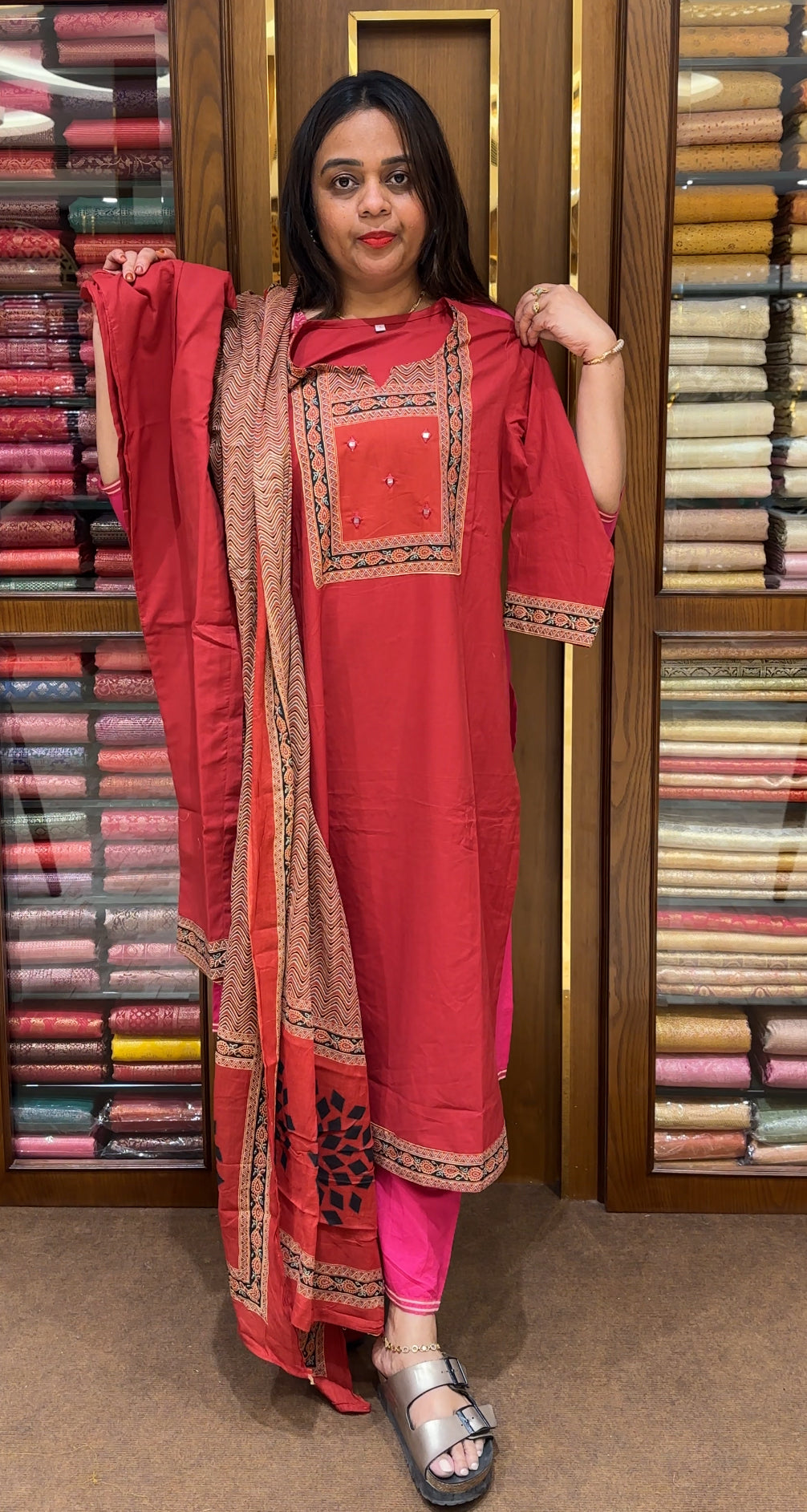 READY TO WEAR TOP, BOTTOM AND DUPATTA - IHA 22316