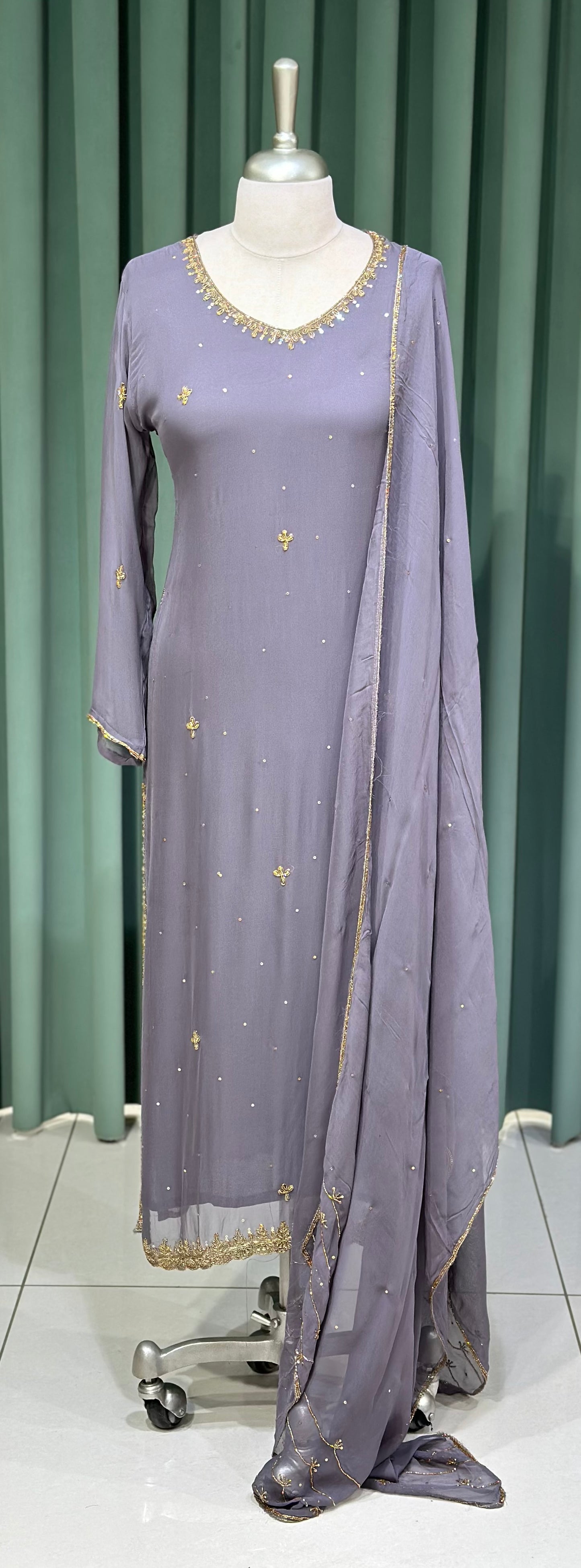 PARTY WEAR TOP, BOTTOM AND DUPATTA - IHA 27363