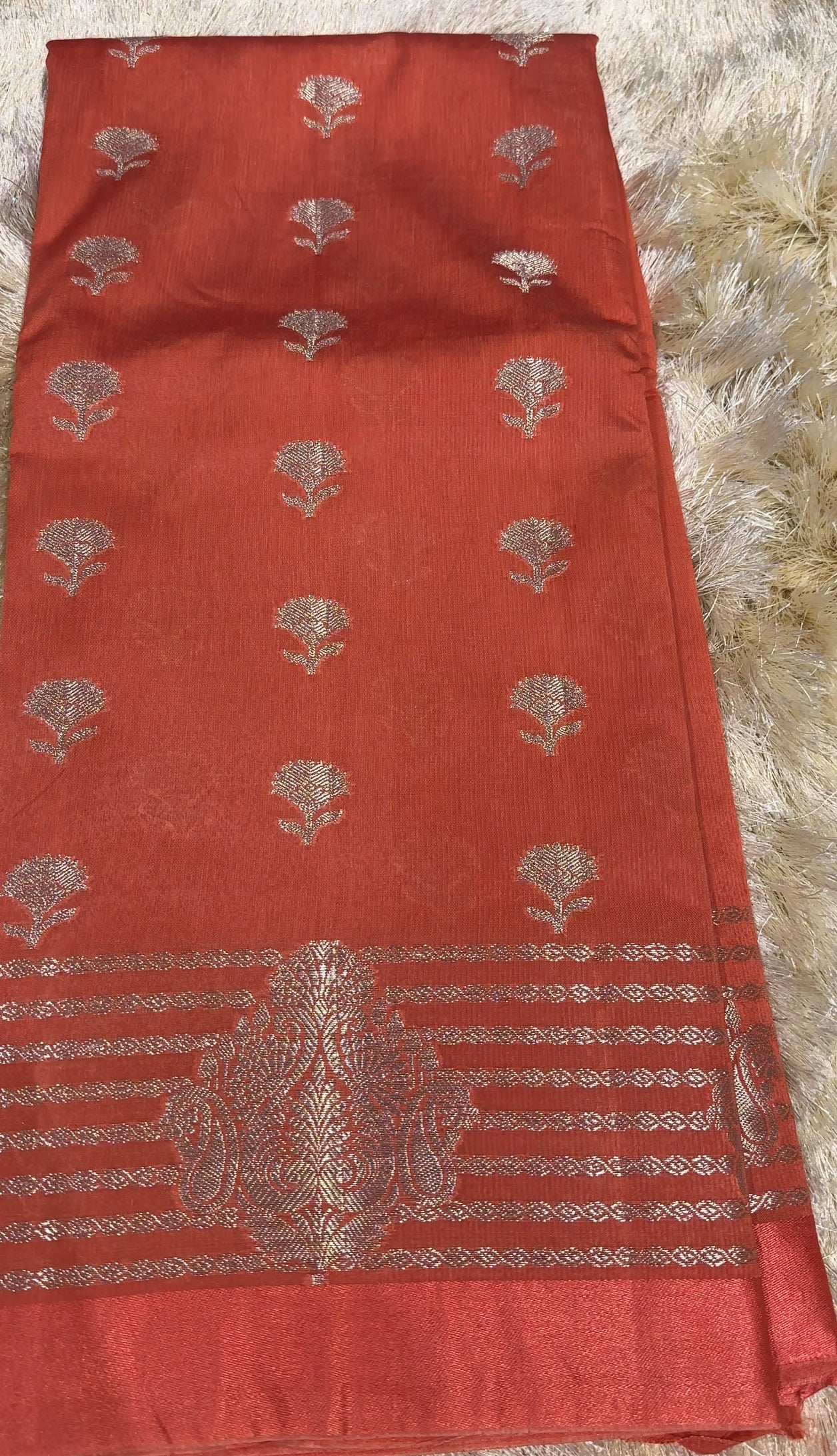 SEMI RAW MANGO SILK SAREES - IHA 27802