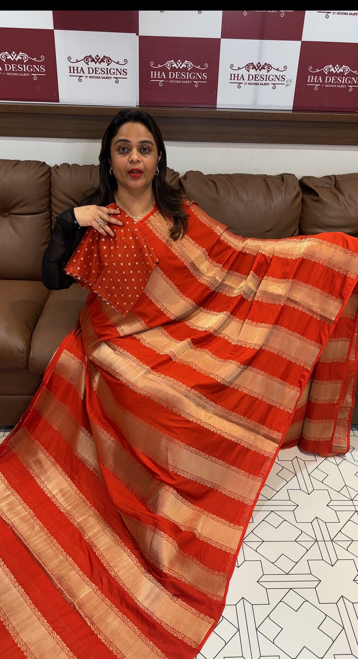 SEMI BANARASI SAREES - IHA 24729