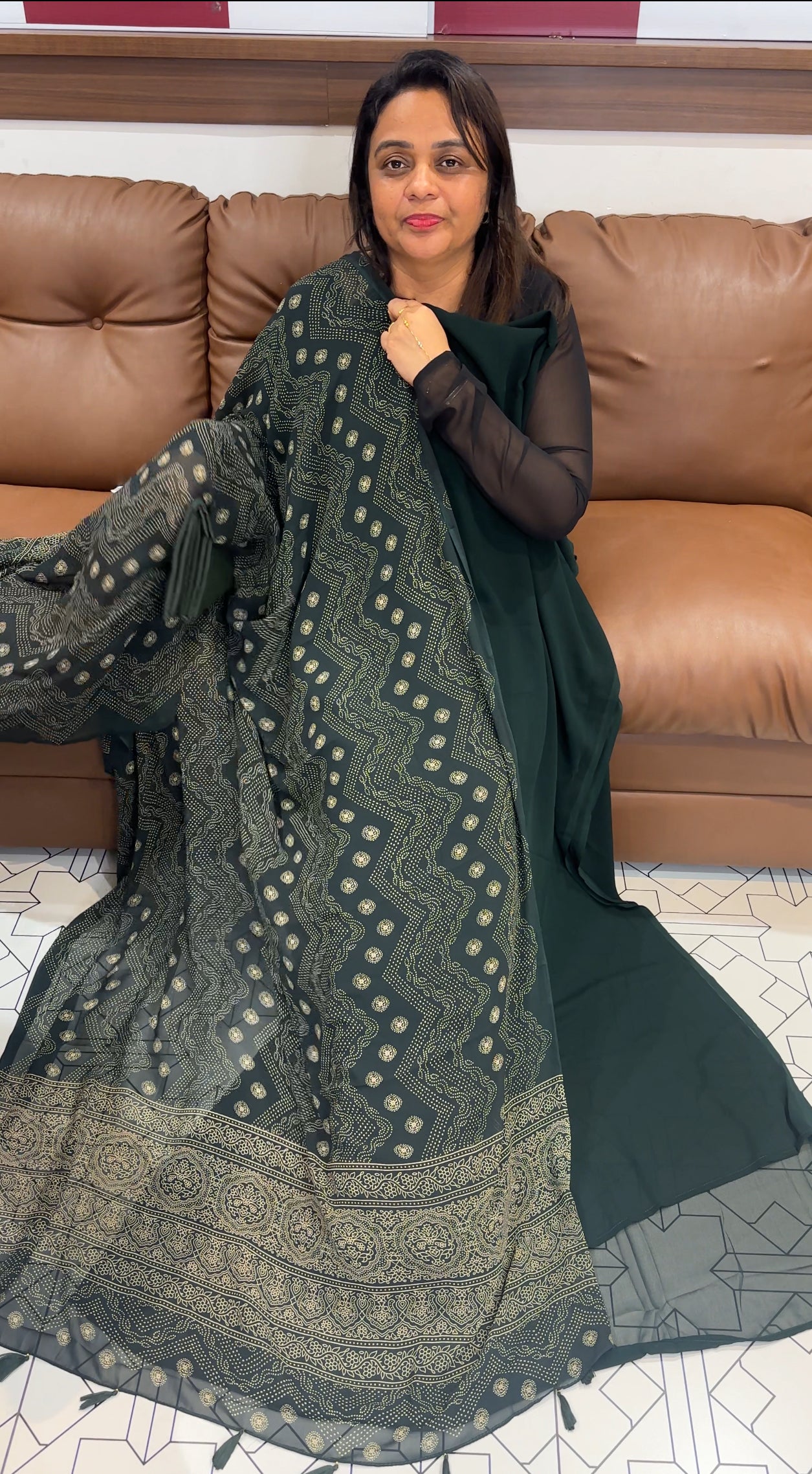 FAUX GEORGETTE UNSTITCHED SALSWAR SUITS - IHA 24697