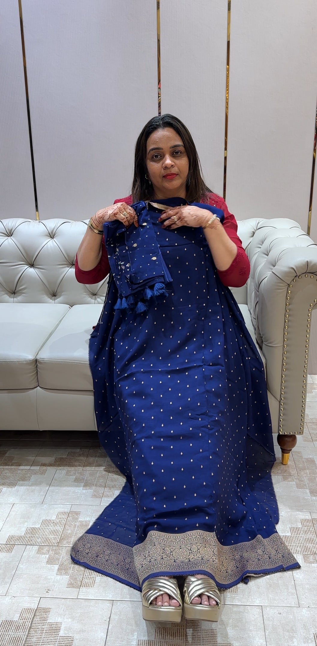 BANARASI UNSTITCHED SALWAR SUITS - IHA 21955