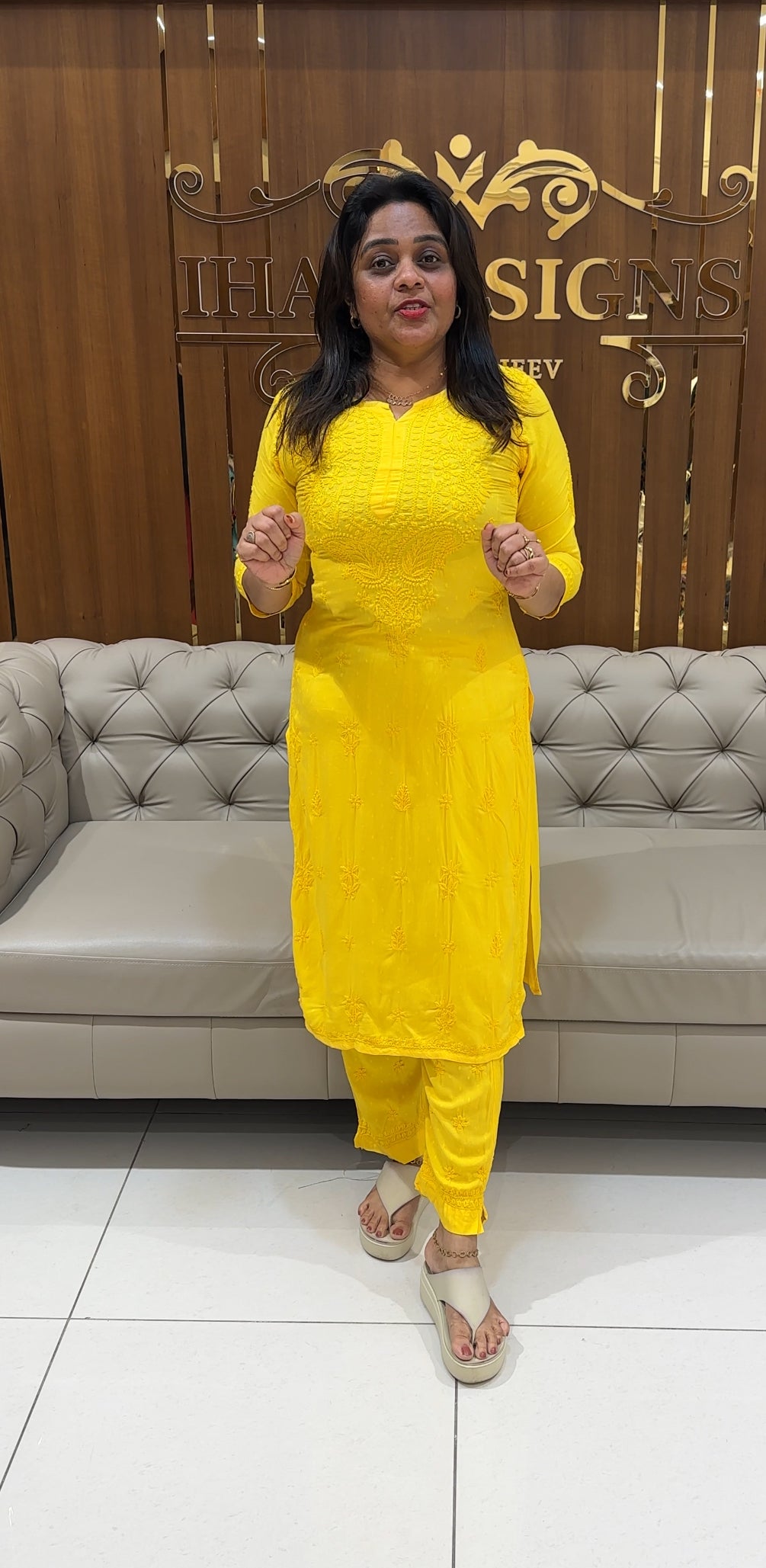 LUCKNOWI TOP AND BOTTOM - IHA 24836