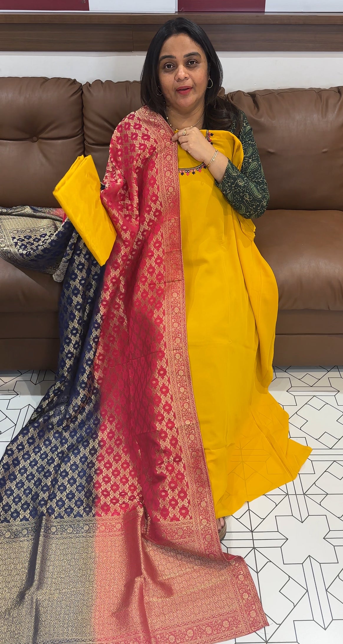 FAUX GEORGETTE UNSTITCHED SALWAR SUITS - IHA 27306