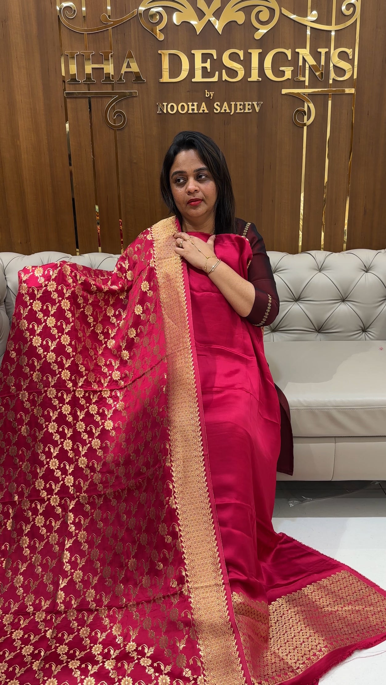 BANARASI UNSTITCHED SALWAR SUITS- IHA 24614