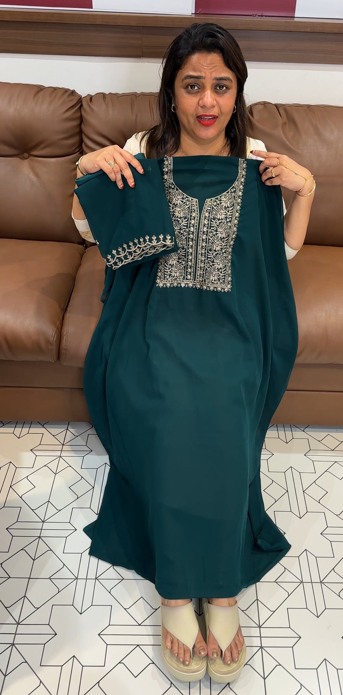 FAUX GEORGETTE UNSTITCHED SALWAR SUITS - IHA 24688