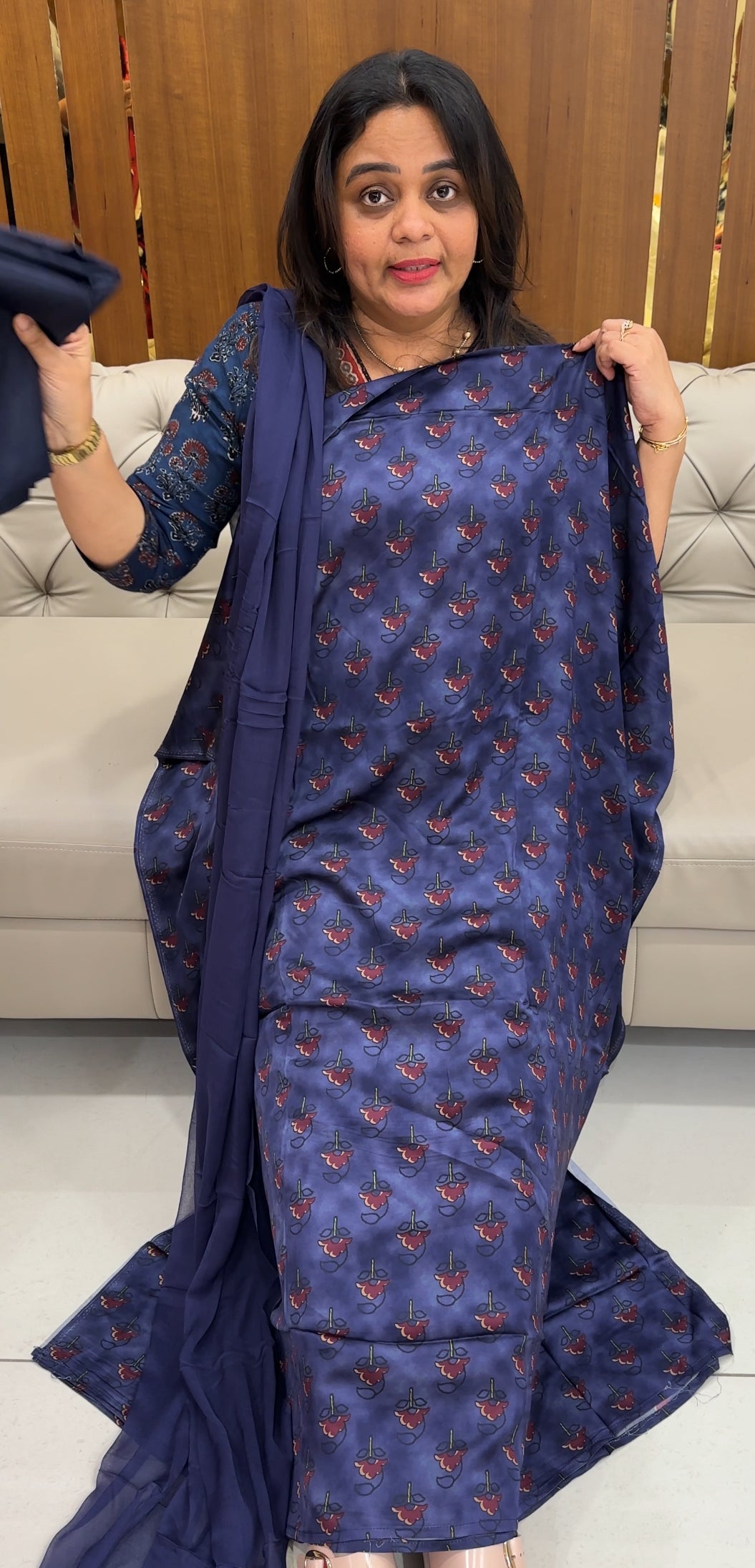 SEMI MODAL UNSTITCHED SALWAR SUITS - IHA 26910