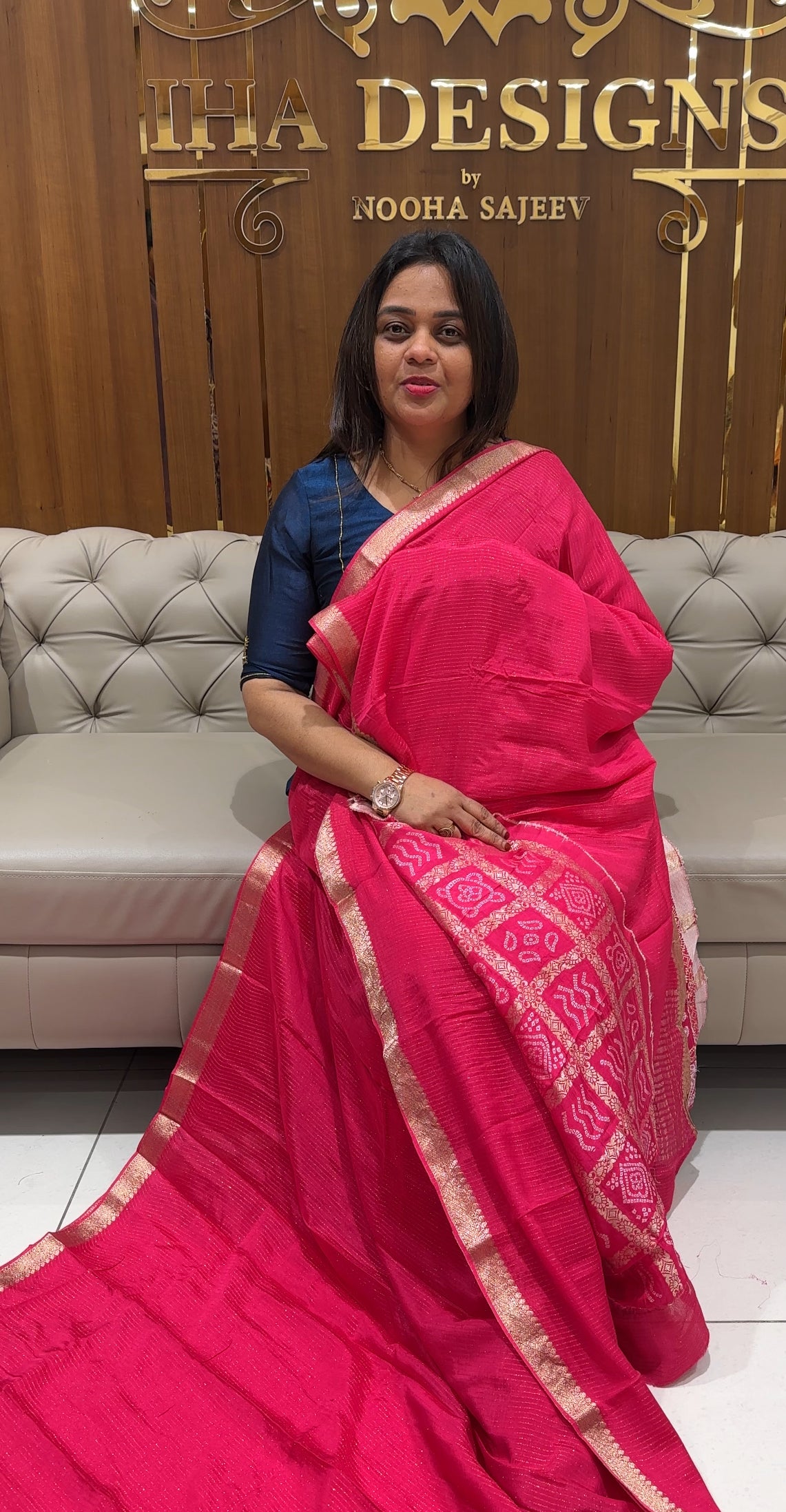 PLATINUM CHIFFON SAREES - IHA 24421