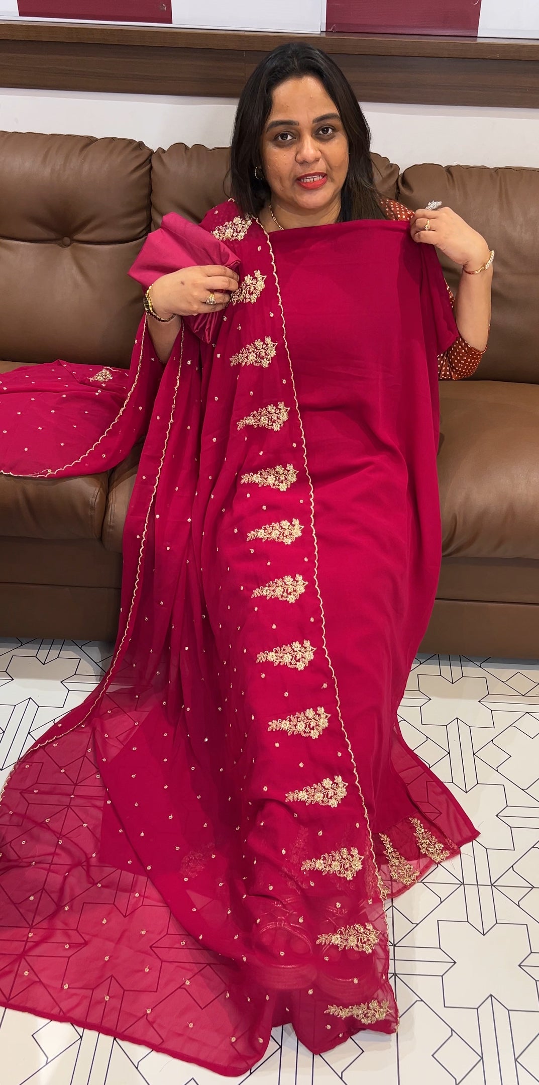 PARTY WEAR UNSTITCHED SALWAR SUITS - IHA 24519