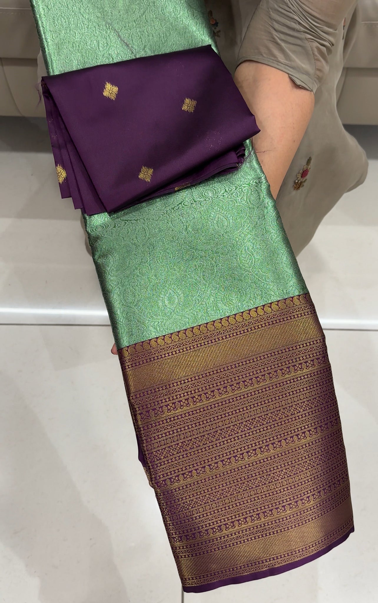 TISSUE UNSTITCHED DHVANI SETS MATERIAL - IHA 25799
