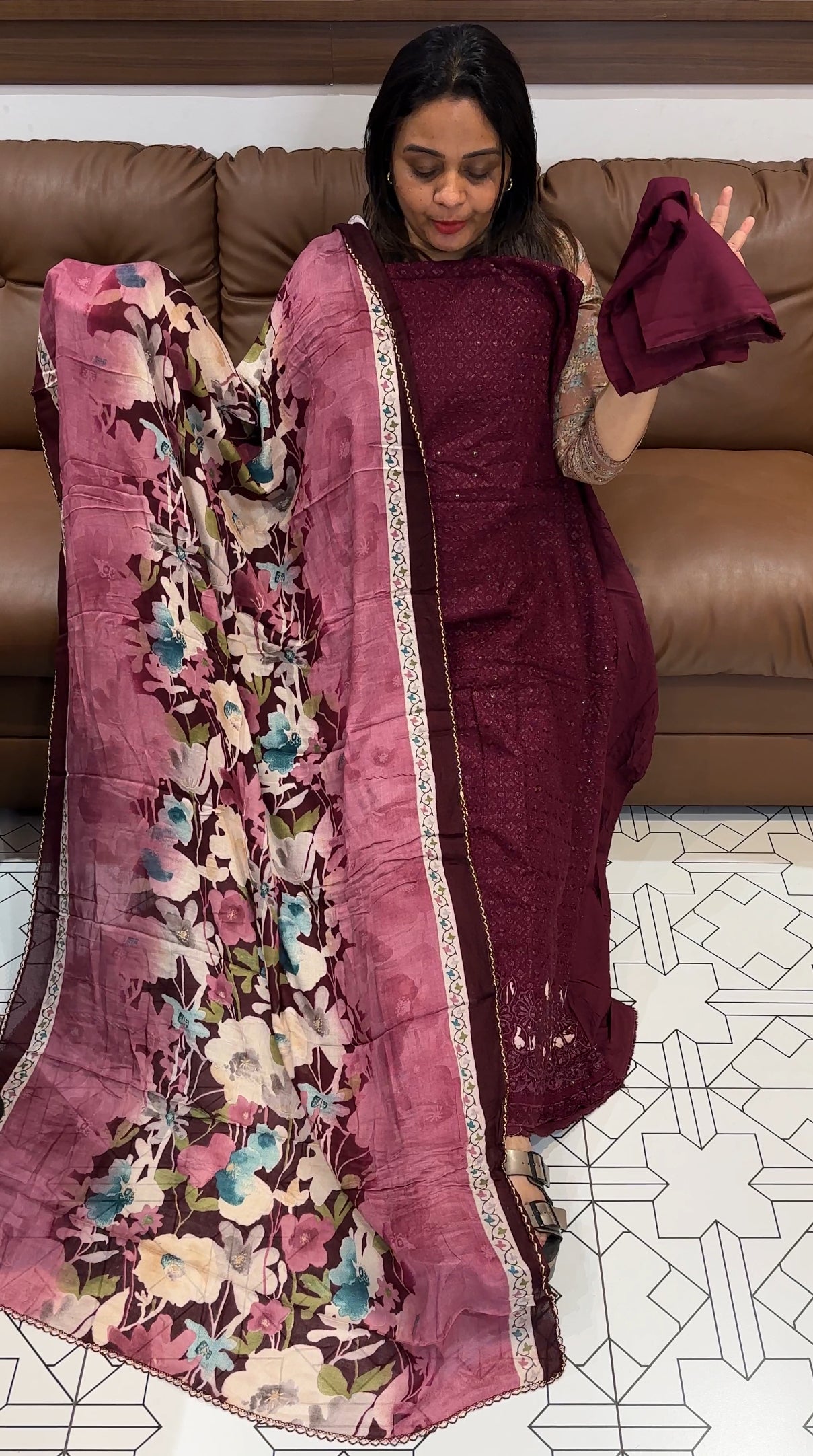 COTTON HAKOBA UNSTITCHED SALWAR SUITS - IHA 20252