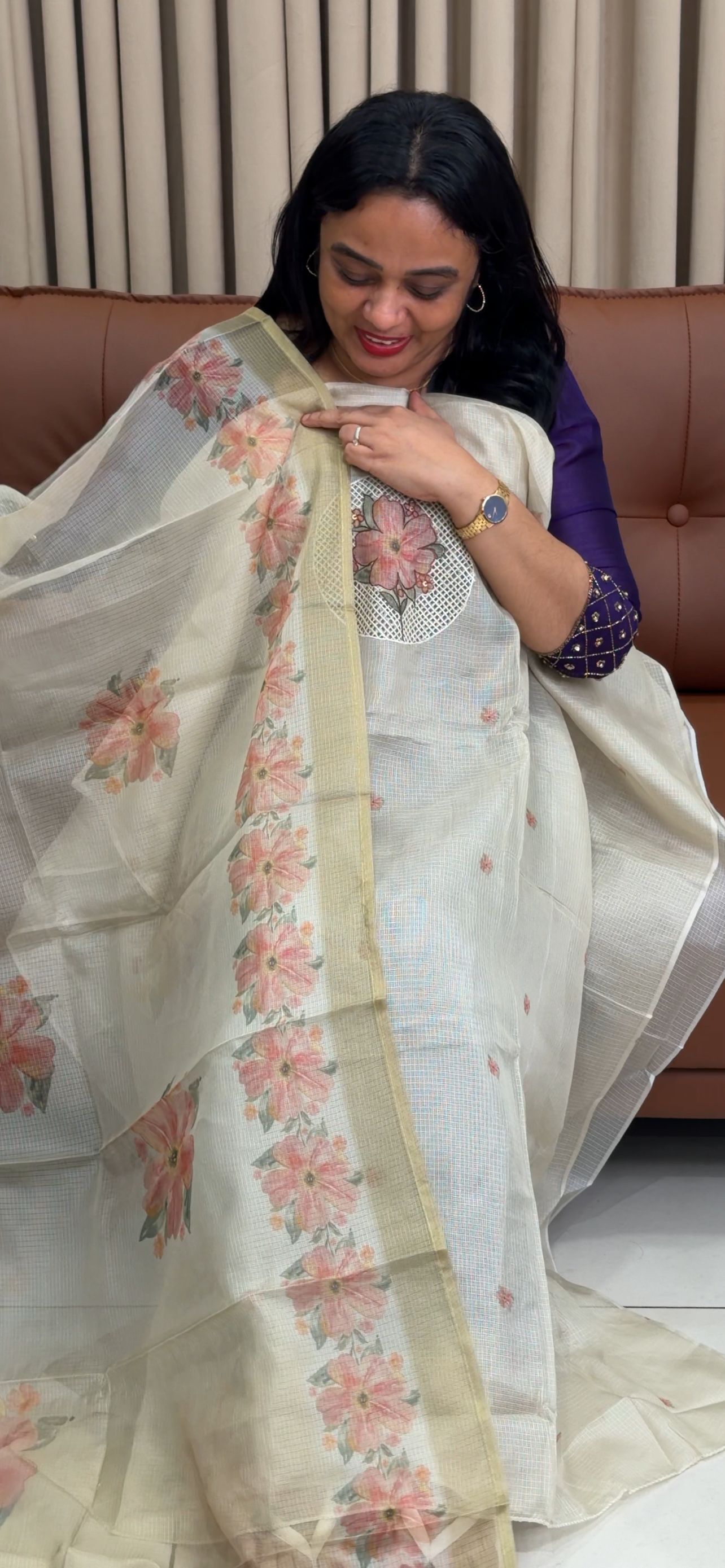 SILKY KOTA UNSTITCHED SALWAR SUITS - IHA 34460