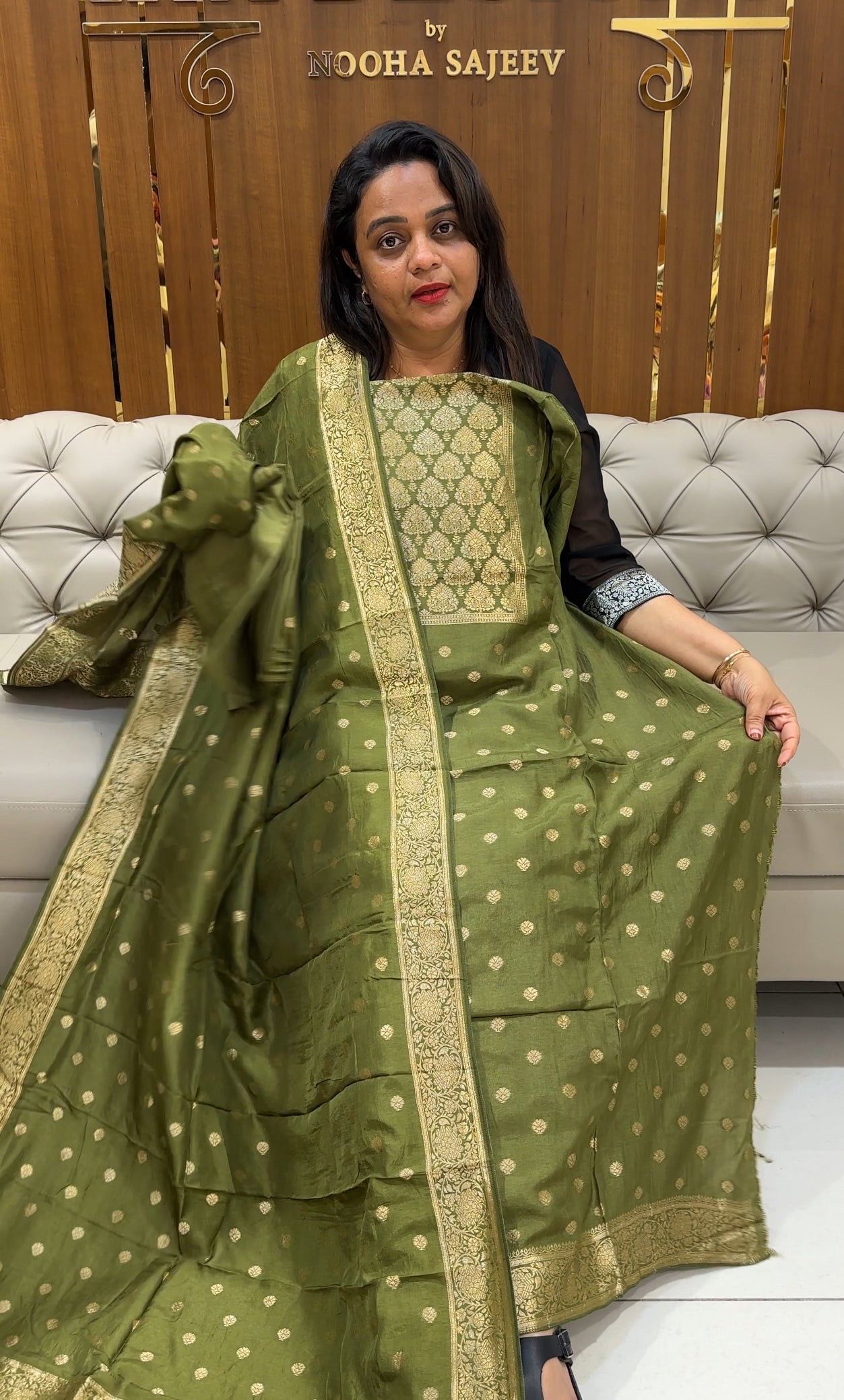 DOLA BANARASI UNSTITCHED SALWAR SUITS - IHA 24961