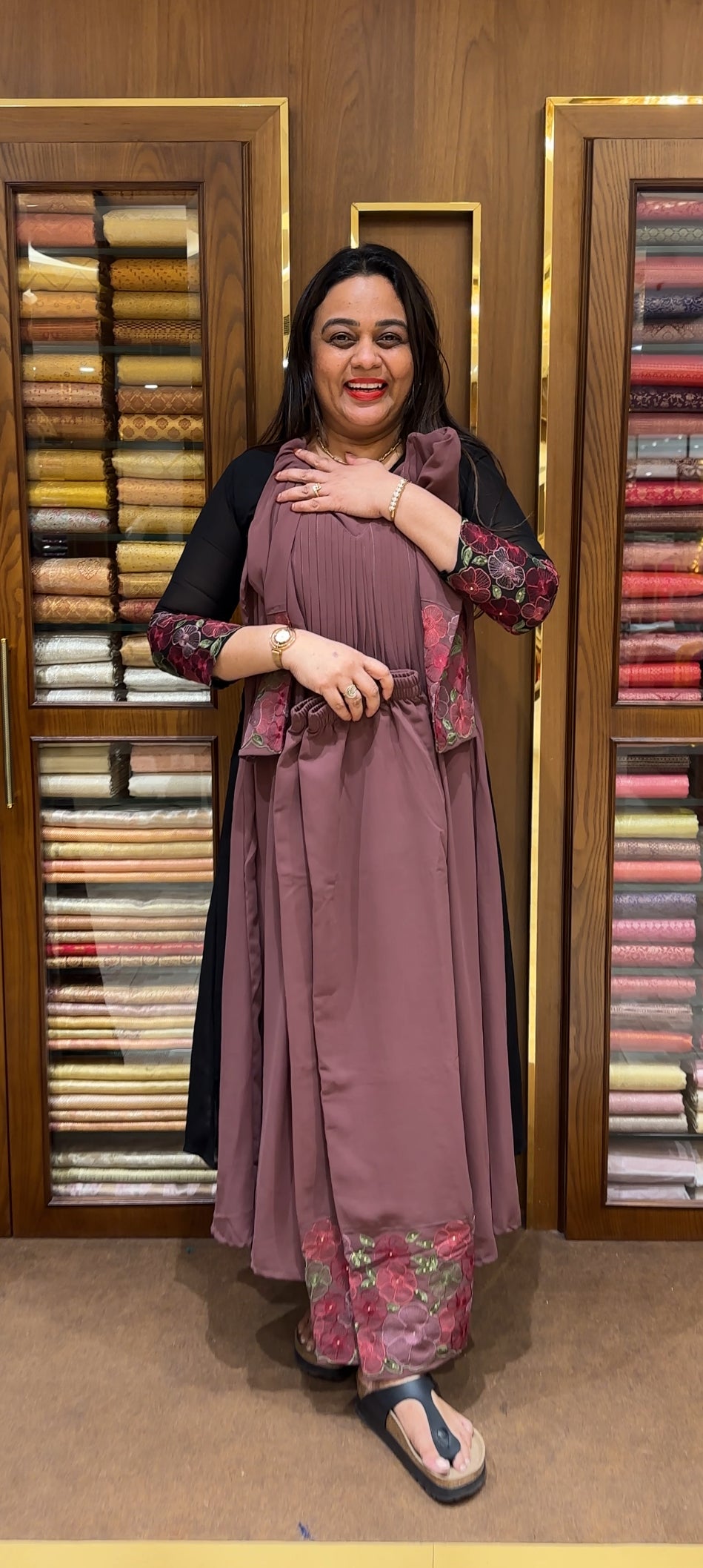 PARTY WEAR TOP AND BOTTOM - IHA 22879