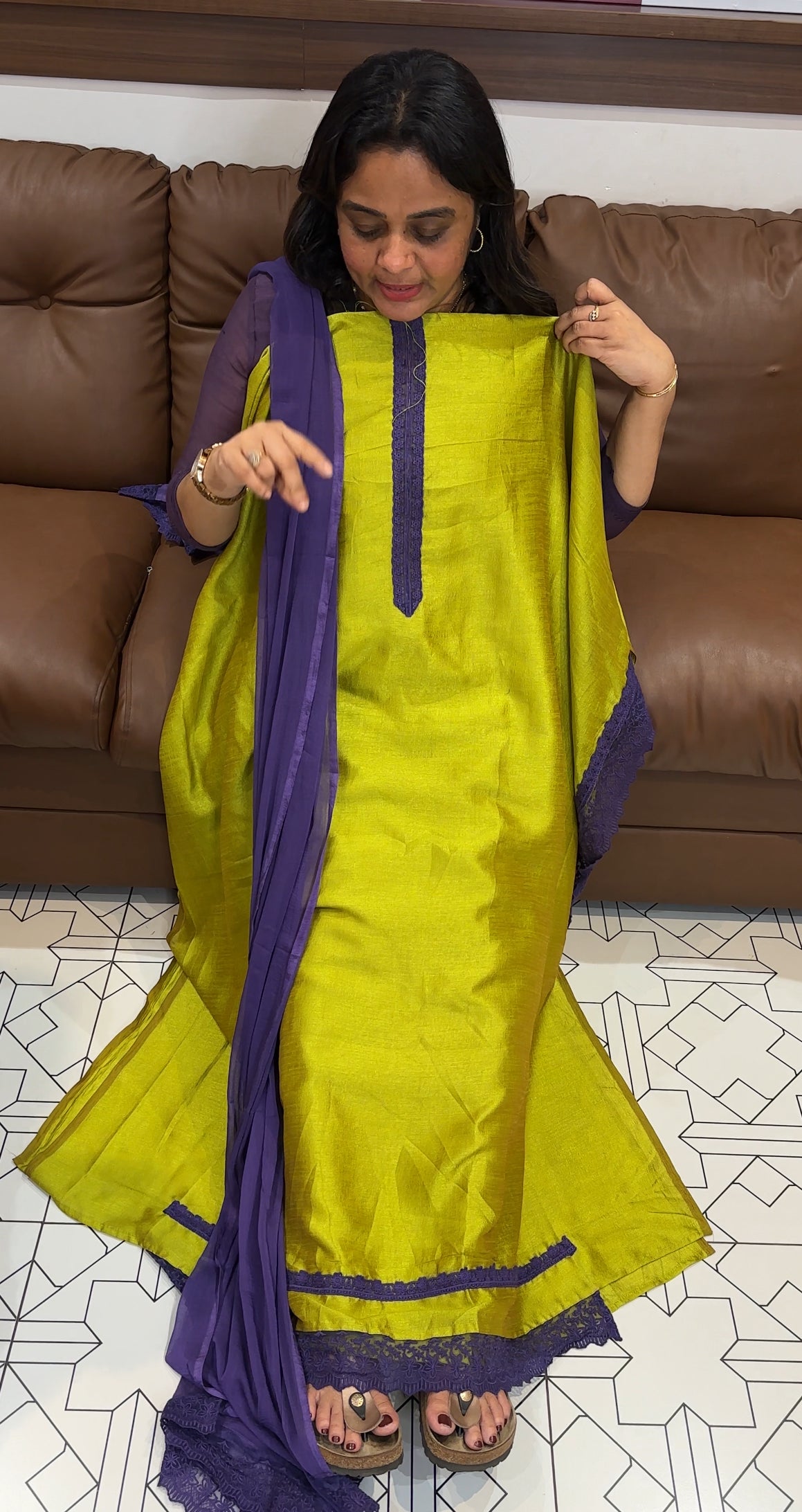 SEMI RAW SILK UNSTITCHED SALWAR SUITS - IHA 27160