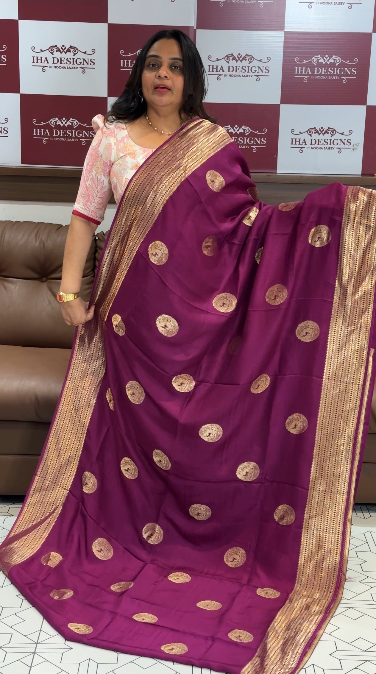 SEMI BANARASI SAREES - IHA 27676