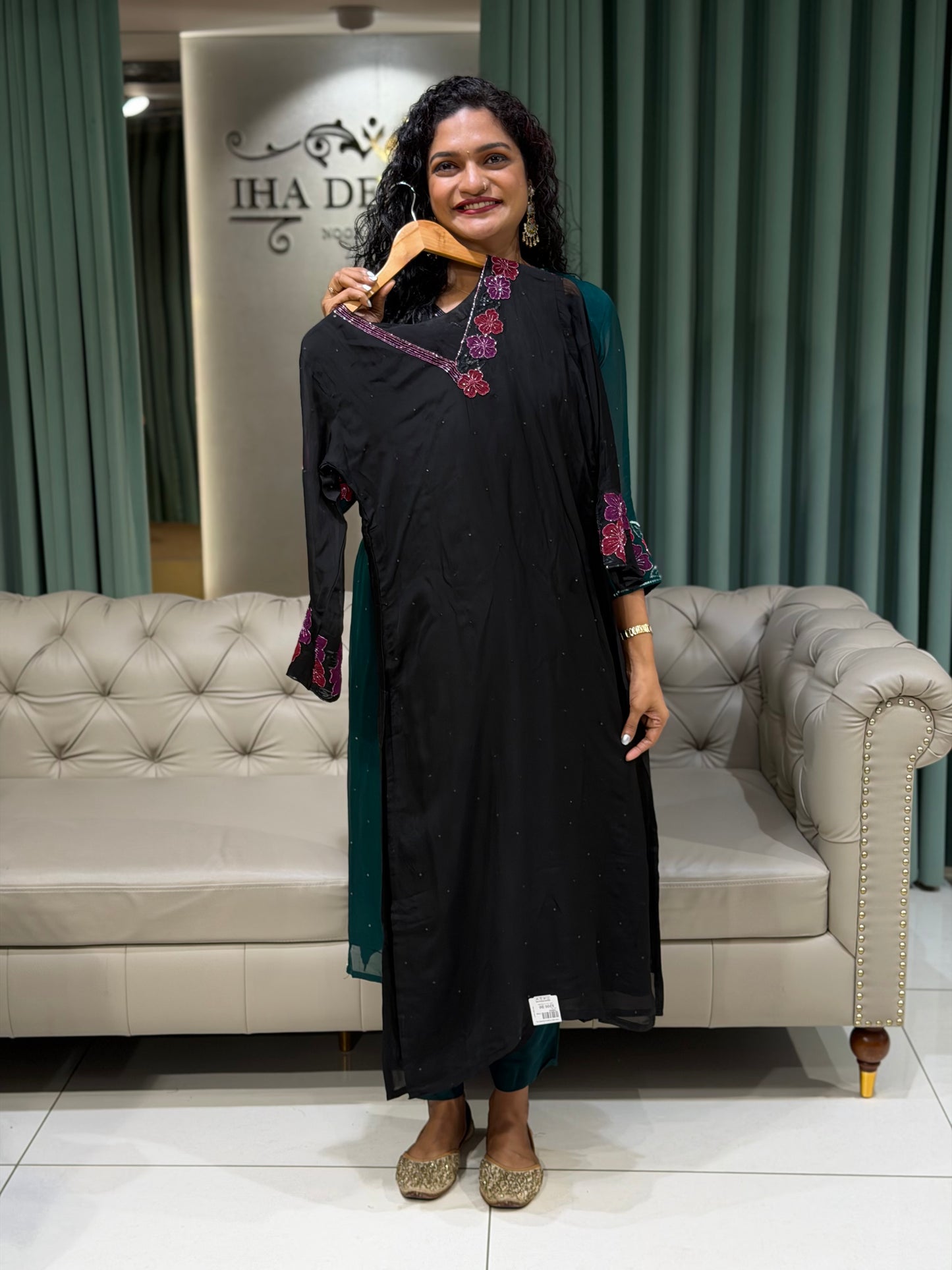 PARTY WEAR TOP, BOTTOM AND DUPATTA - IHA 29801