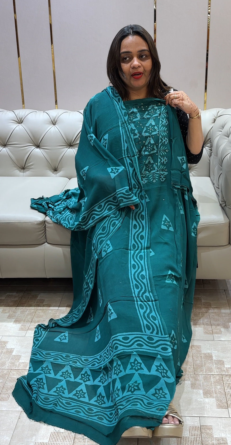 VISCOSE GEORGETTE UNSTITCHED SALWAR SUITS - IHA 22027