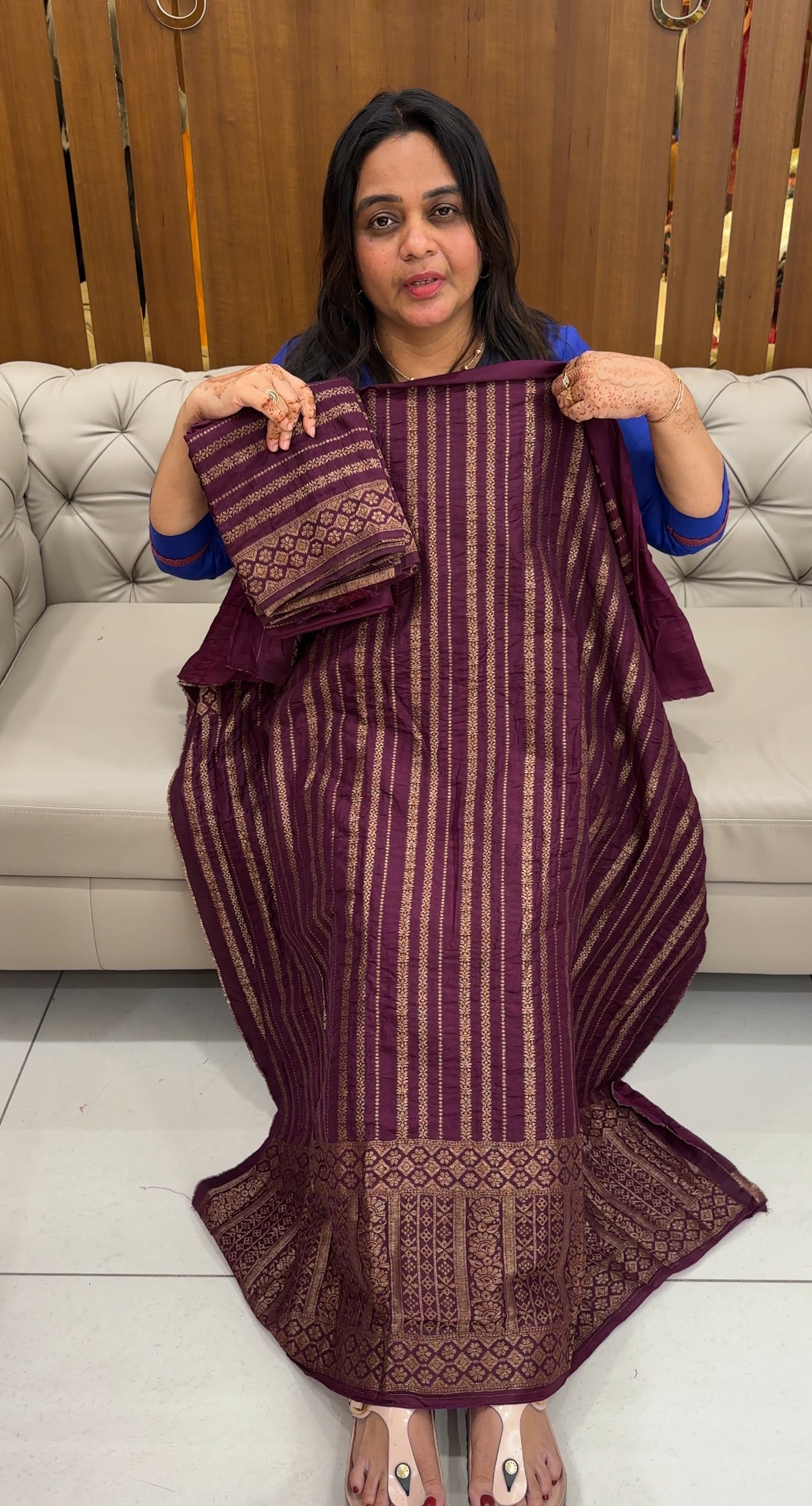 SEMI BANARASI UNSTITCHED SALWAR SUITS - IHA 27414