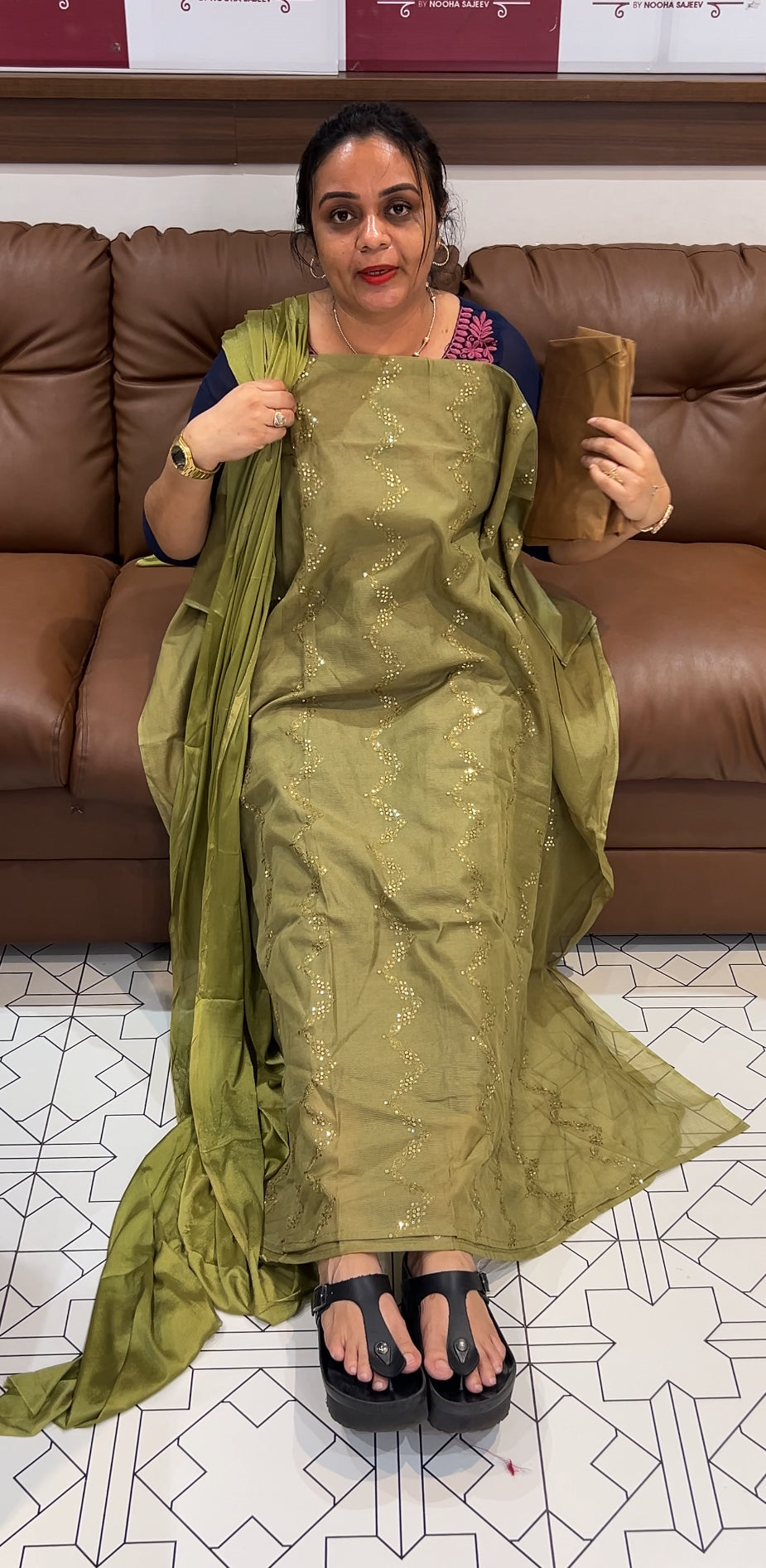 NET KOTA UNSTITCHED SALWAR SUITS - IHA 22223