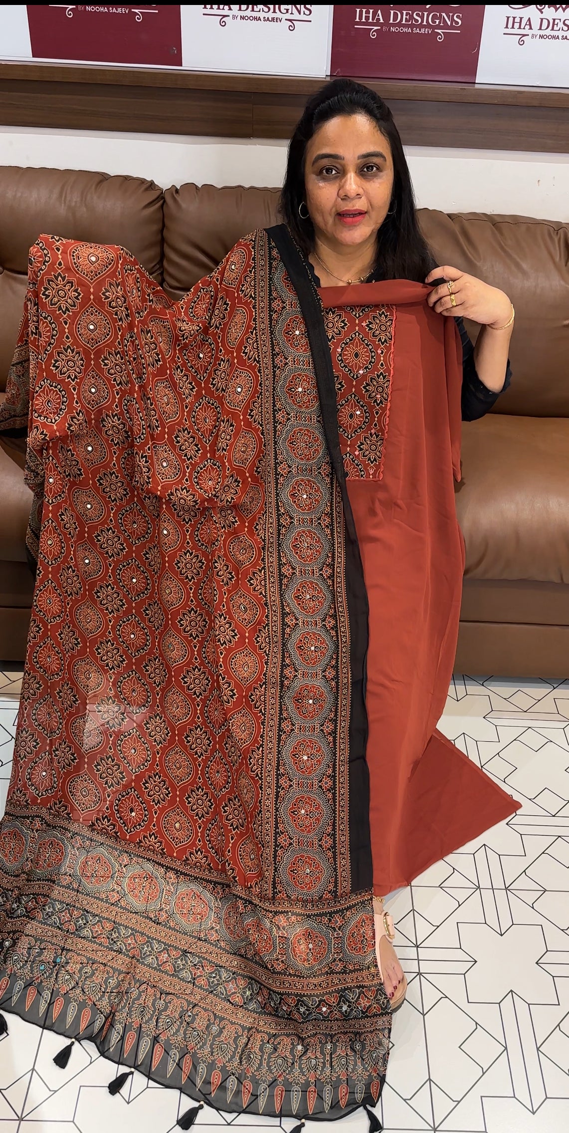 FORWARD FAUX GEORGETTE UNSTITCHED SALWAR SUITS - IHA 27910