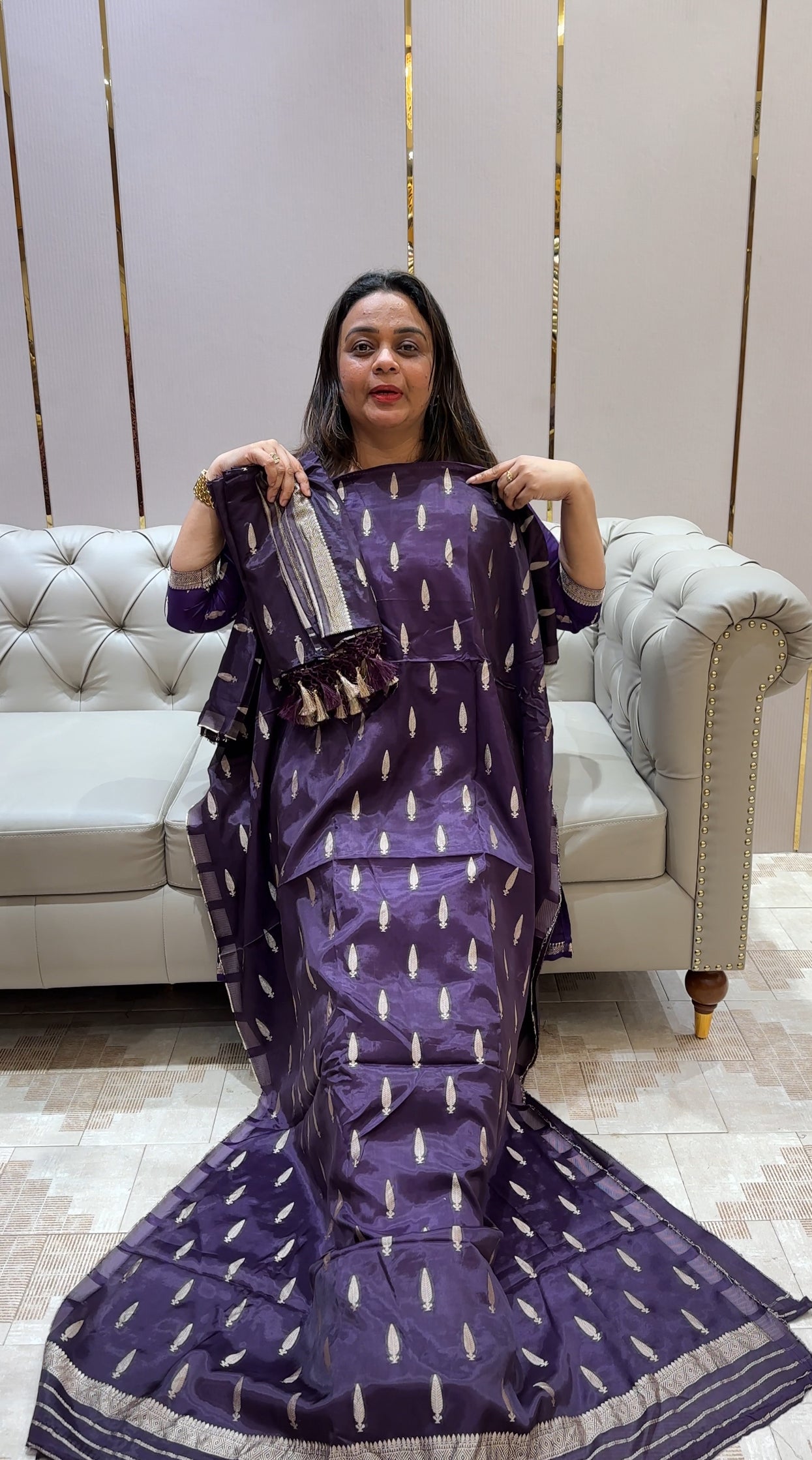 BANARASI UNSTITCHED SALWAR SUITS - IHA 21341