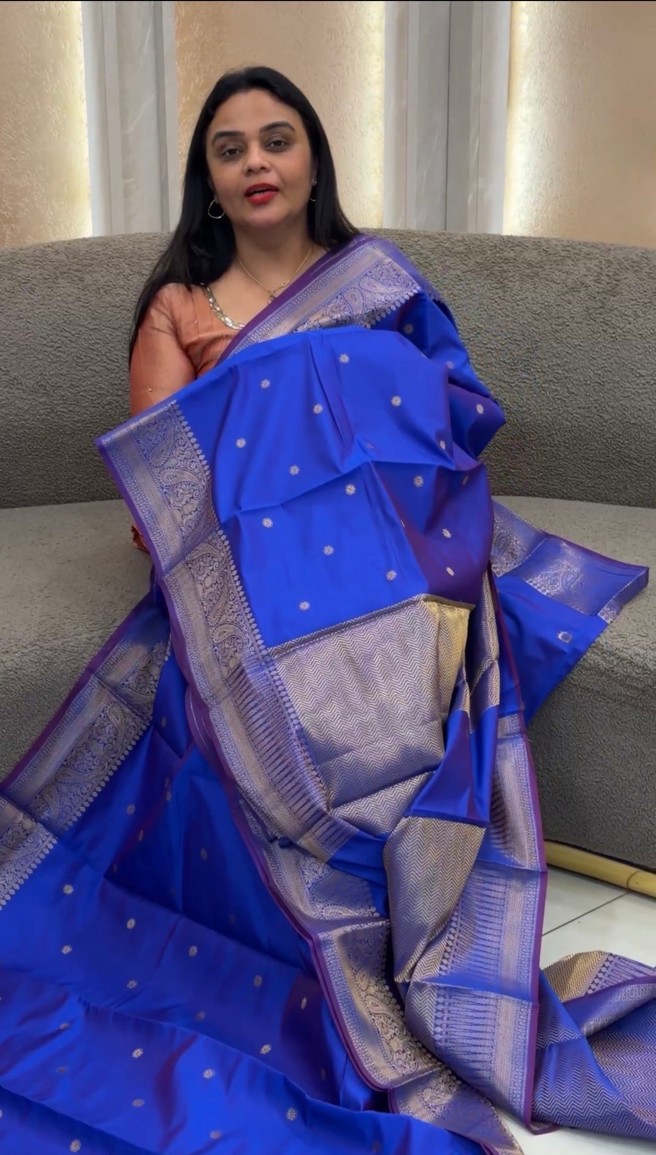 SEMI BANARASI SAREES - IHA 33219