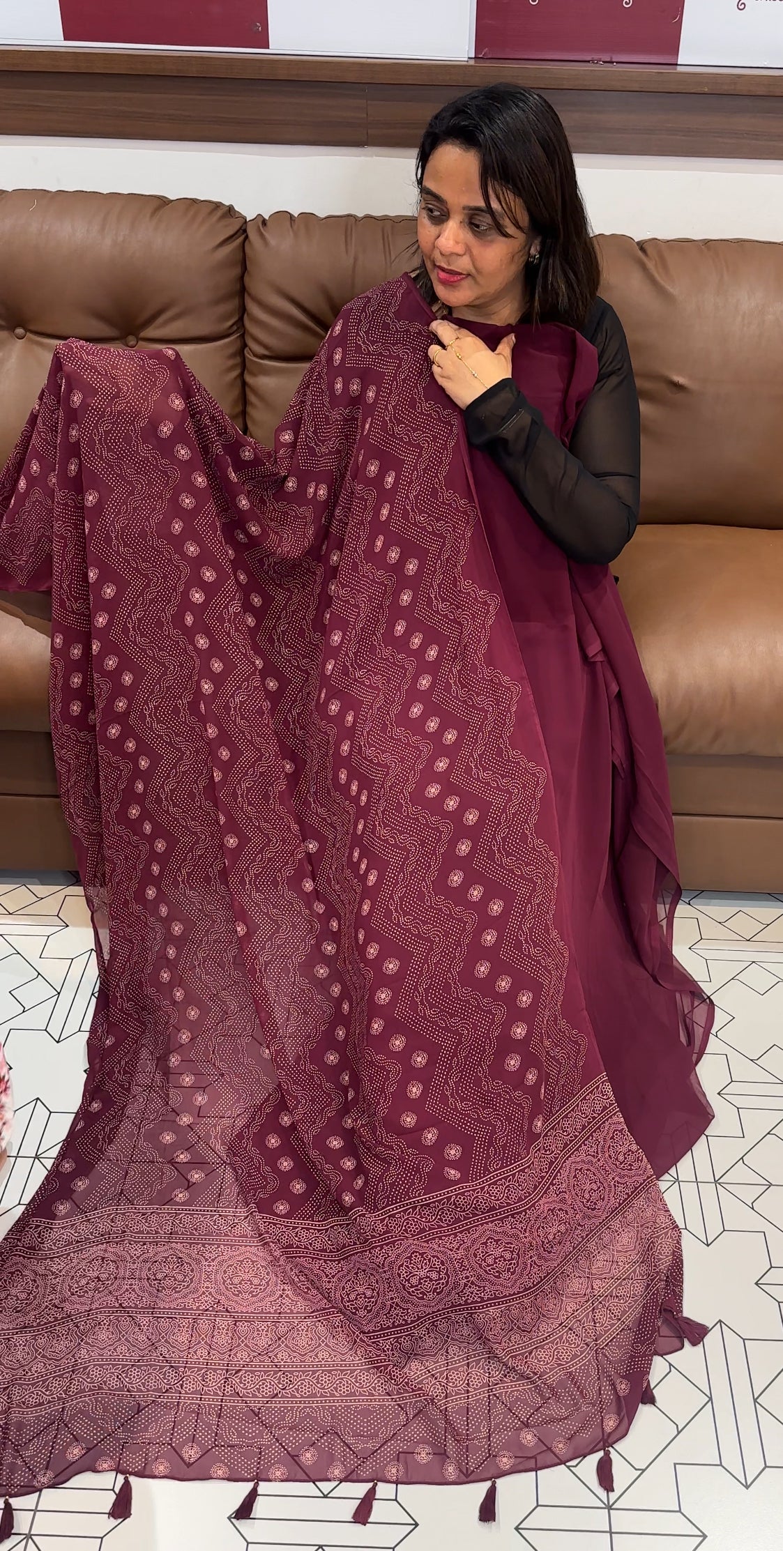 FAUX GEORGETTE UNSTITCHED SALSWAR SUITS - IHA 24697
