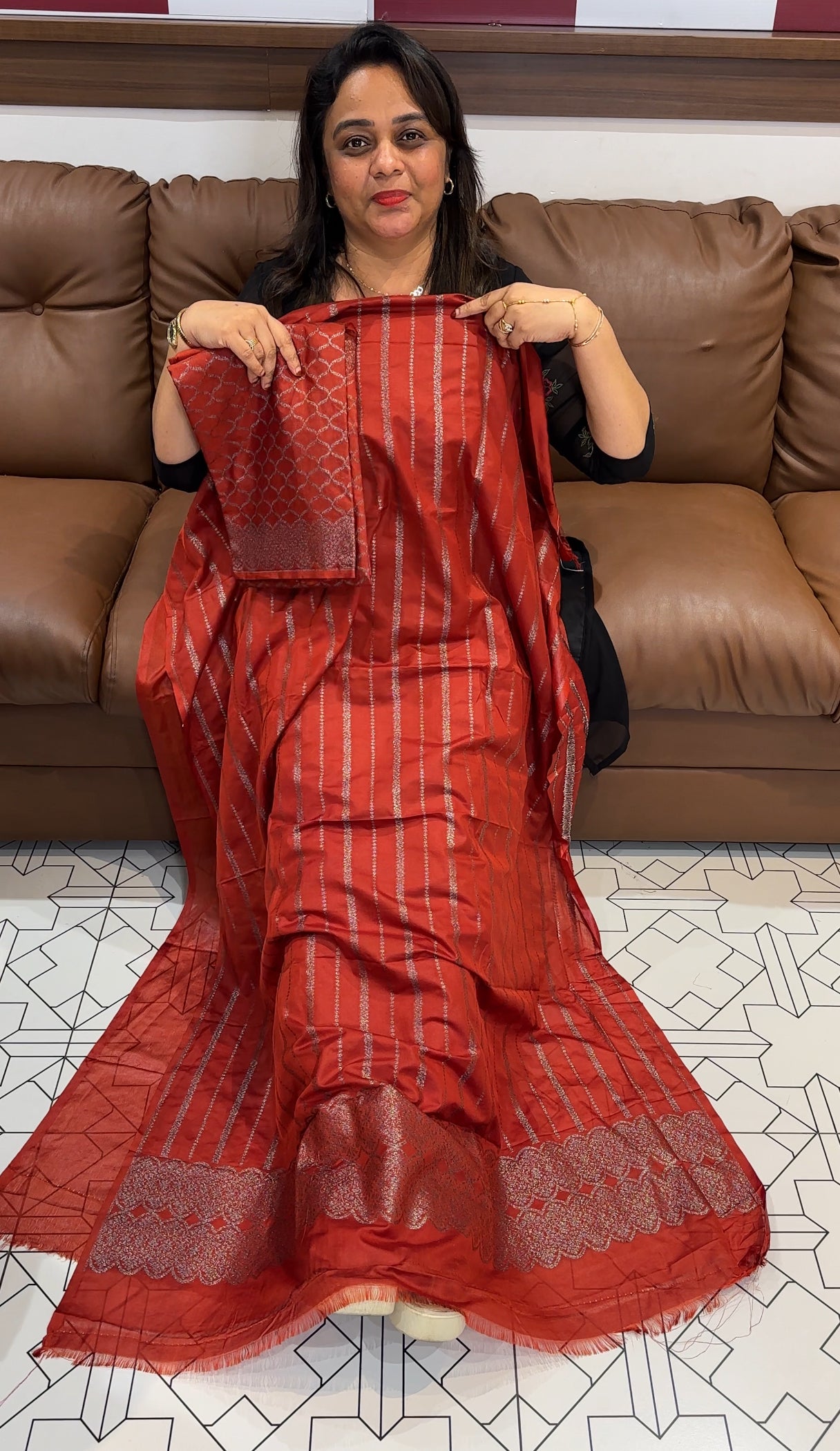BANARASI UNSTITCHED SALWAR SUITS - IHA 24811