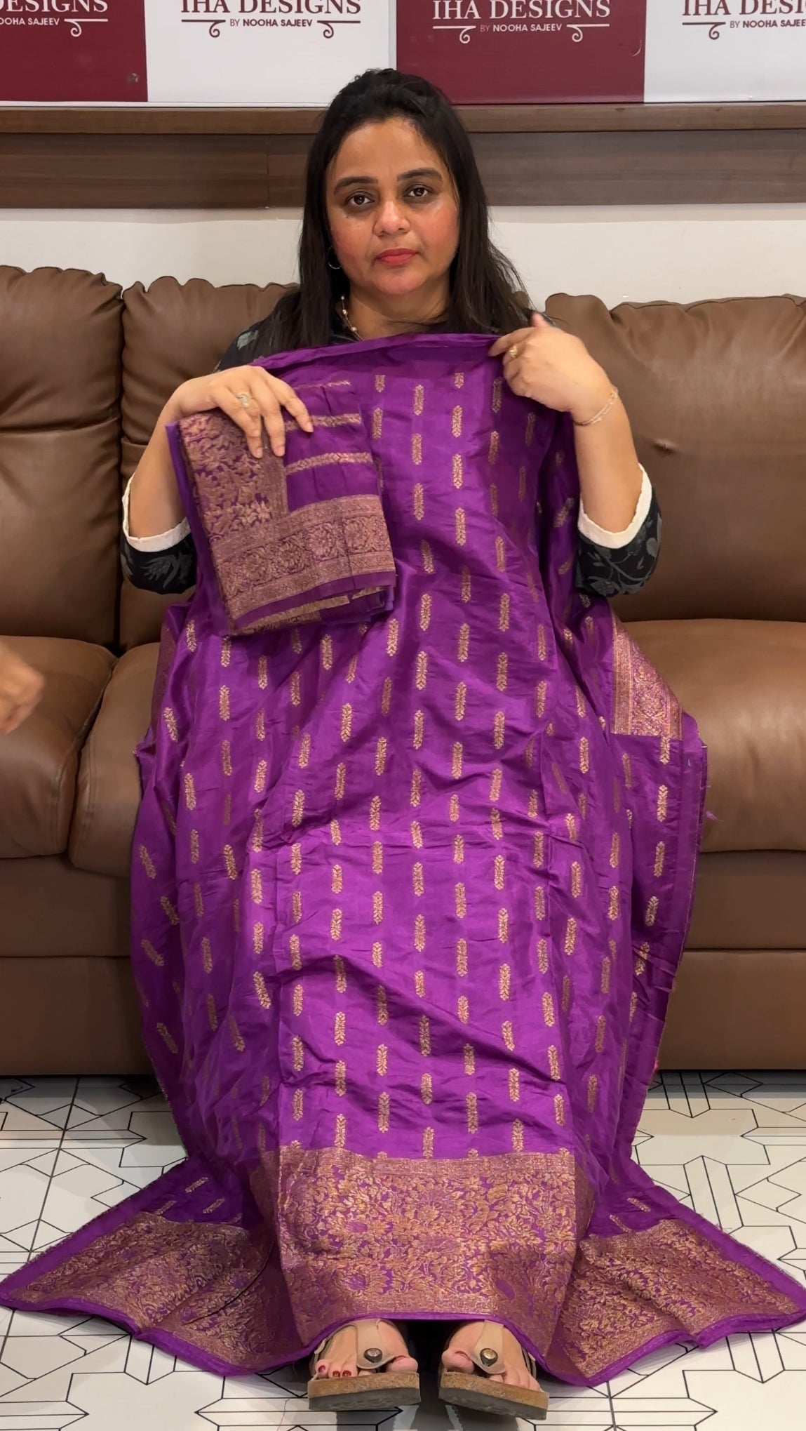 SEMI BANARASI UNSTITCHED SALWAR SUITS - IHA 27234