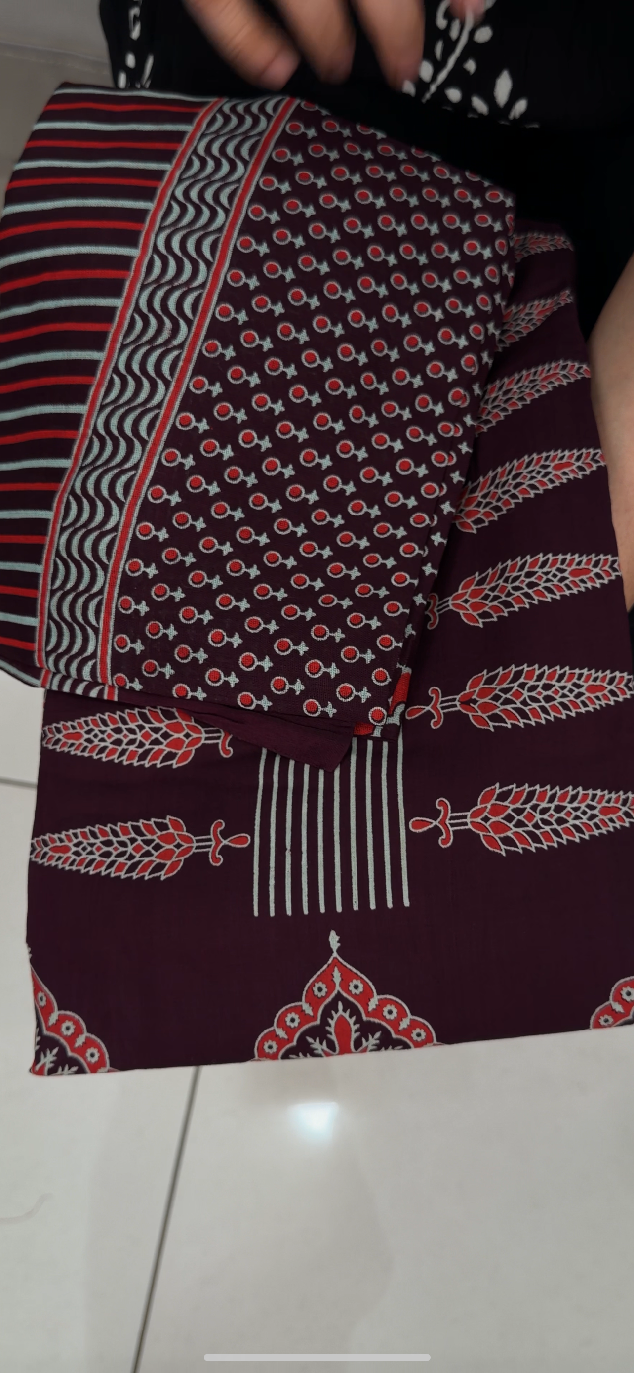 COTTON AJRAKH UNSTITCHED SALWAR SUITS - IHA 29189