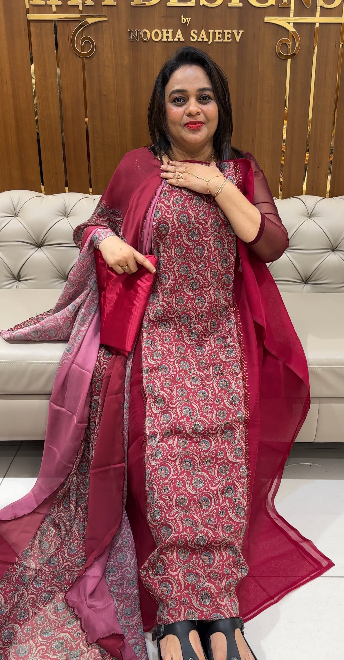 FORWARD ORGANZA UNSTITCHED SALWAR SUITS - IHA 24995