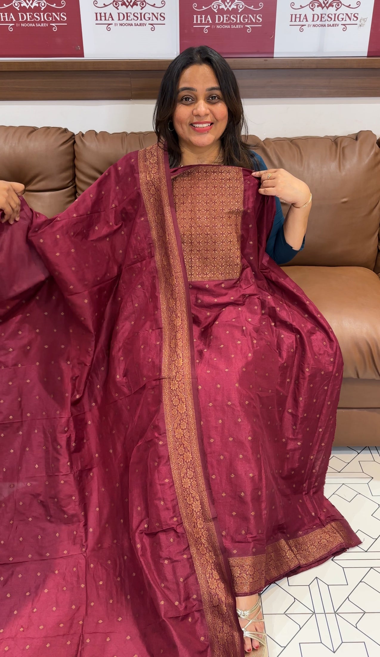 BANARASI UNSTITCHED SALWAR SUITS - IHA 27194