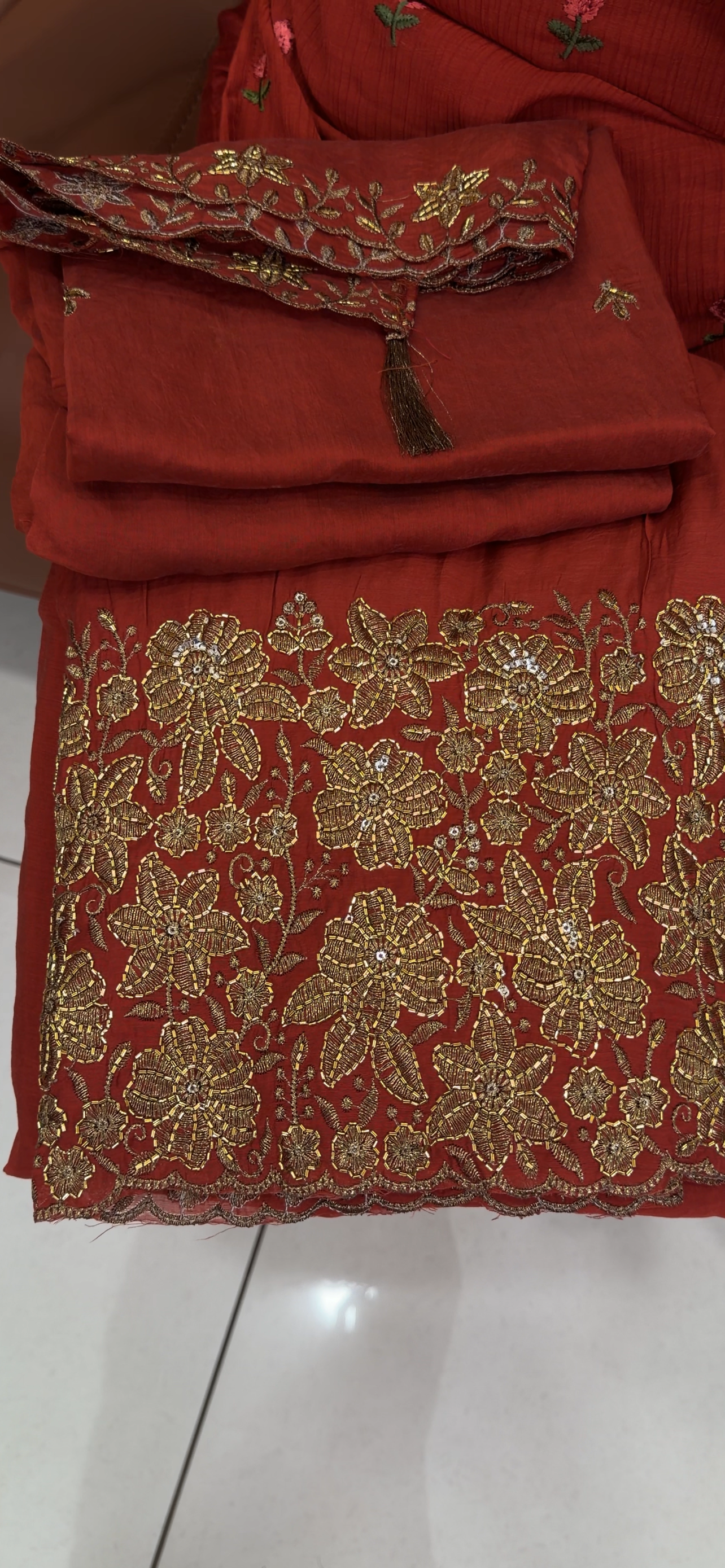 MUL CHANDERI UNSTITCHED SALWAR SUITS - IHA 33541