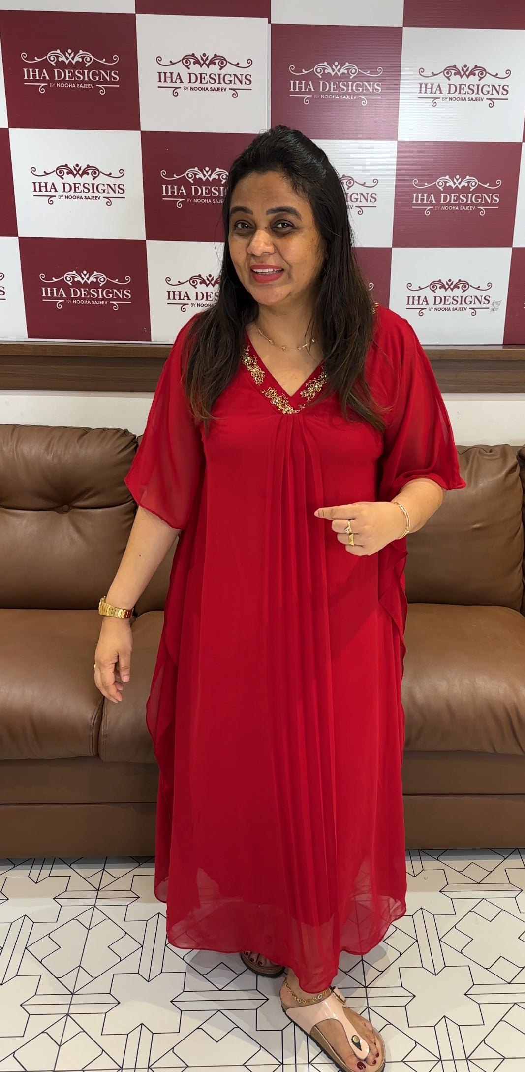 IHA'S IN-HOUSE HAND WORKED KAFTAN TOPS - IHA 28035