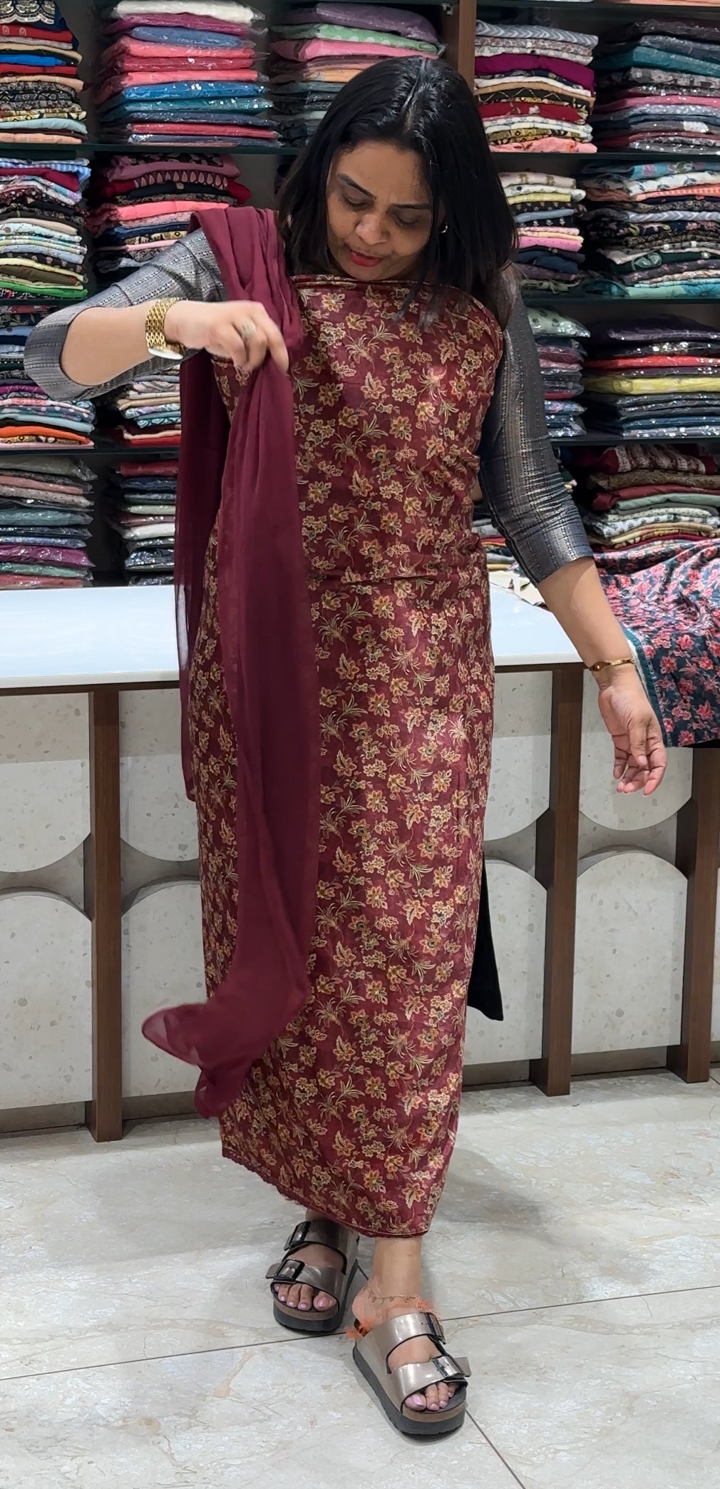 DIGITAL PRINTED VELVET UNSTITCHED SALWAR SUITS - IHA 20616
