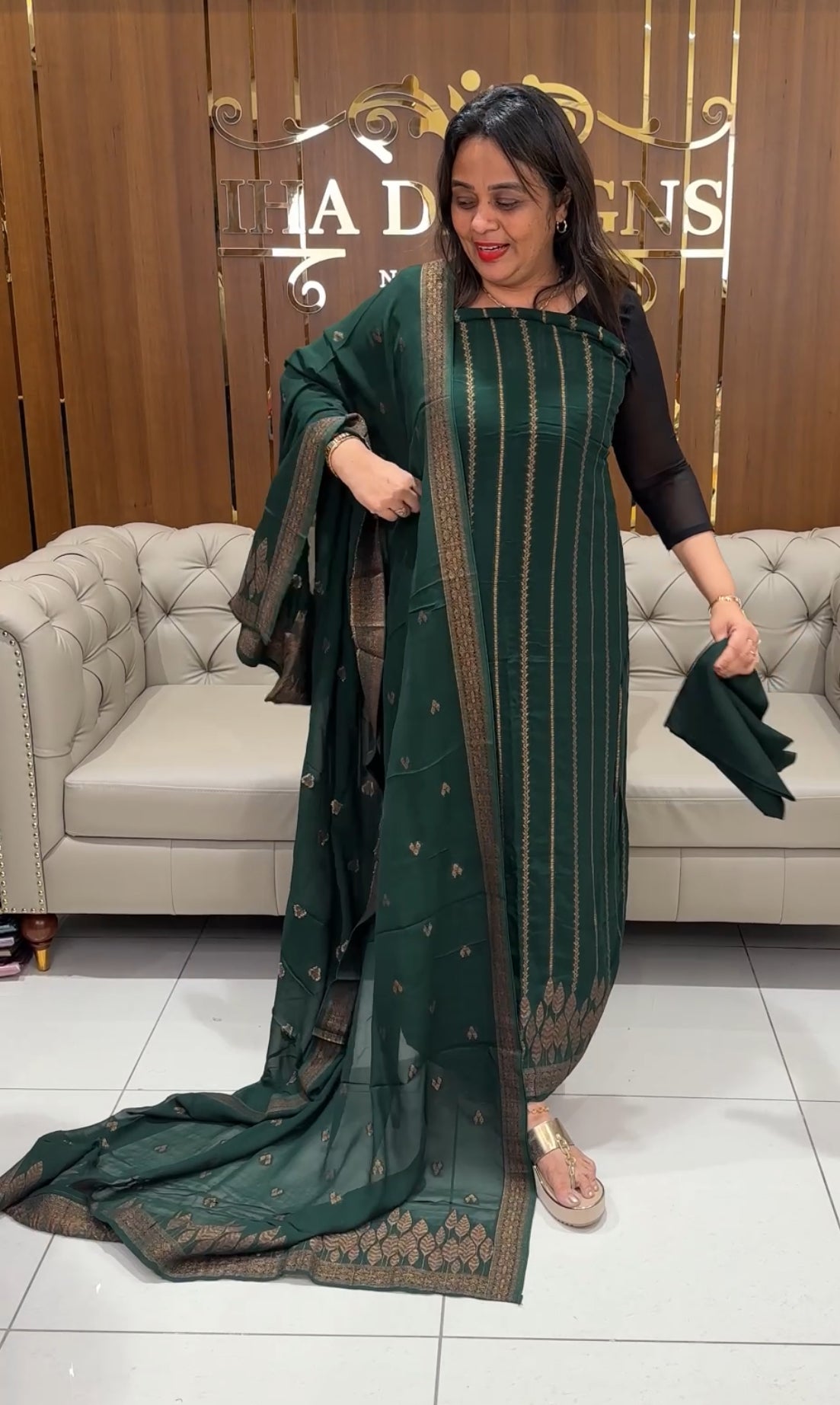 VISCOSE GEORGETTE UNSTITCHED SALWAR SUITS - IHA 24627