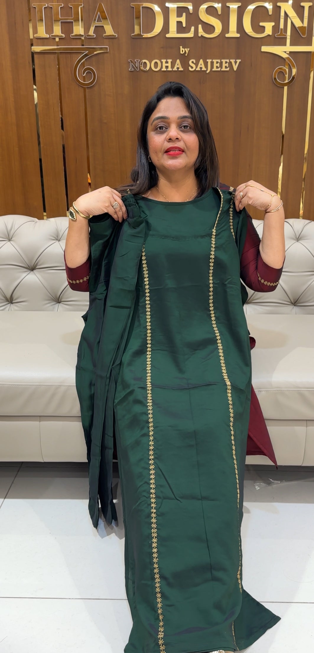 IHA'S IN-HOUSE SILK TOP AND BOTTOM - IHA 24615