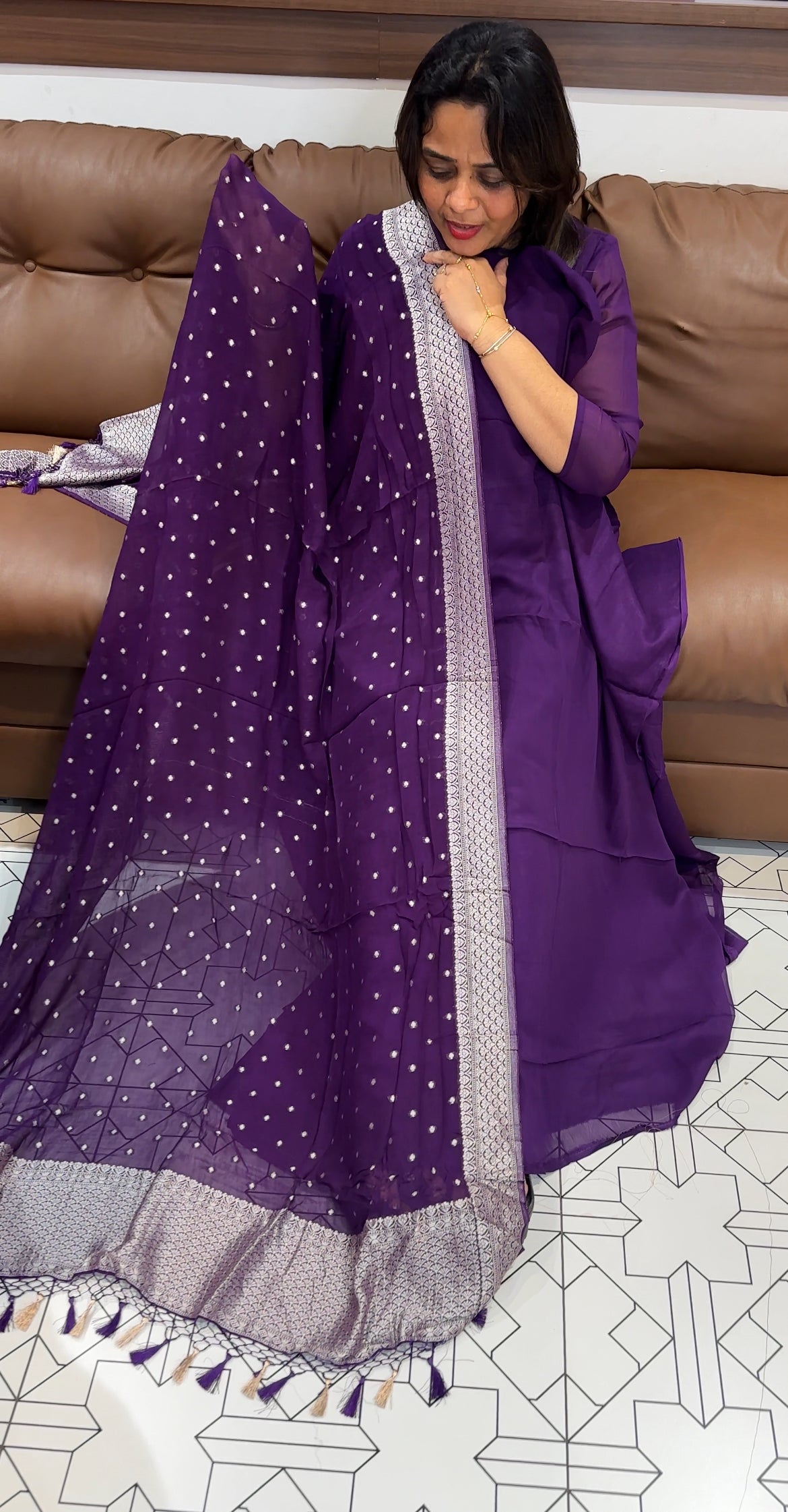 BANARASI UNSTITCHED SALWAR SUITS - IHA 24666