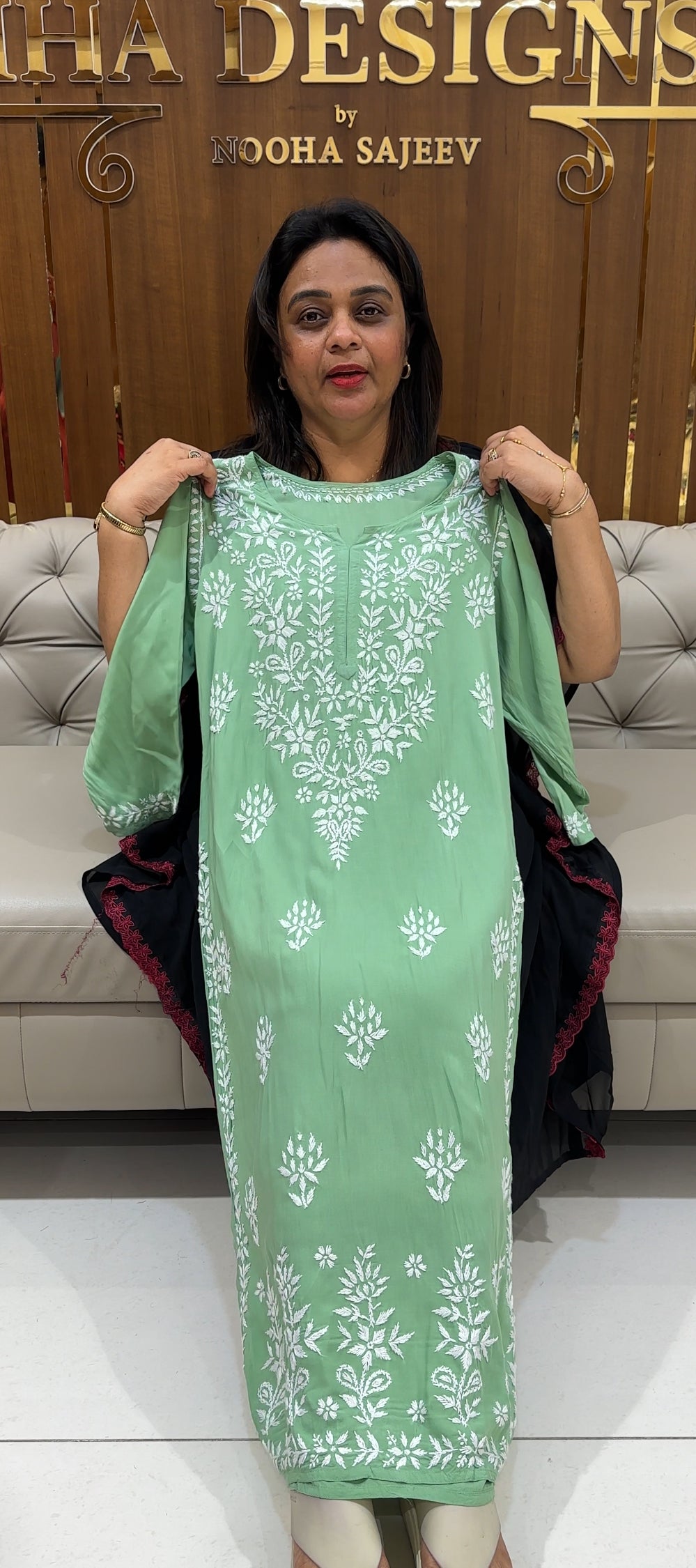 LUCKNOWI CHIKANKARI TOPS - IHA 24882