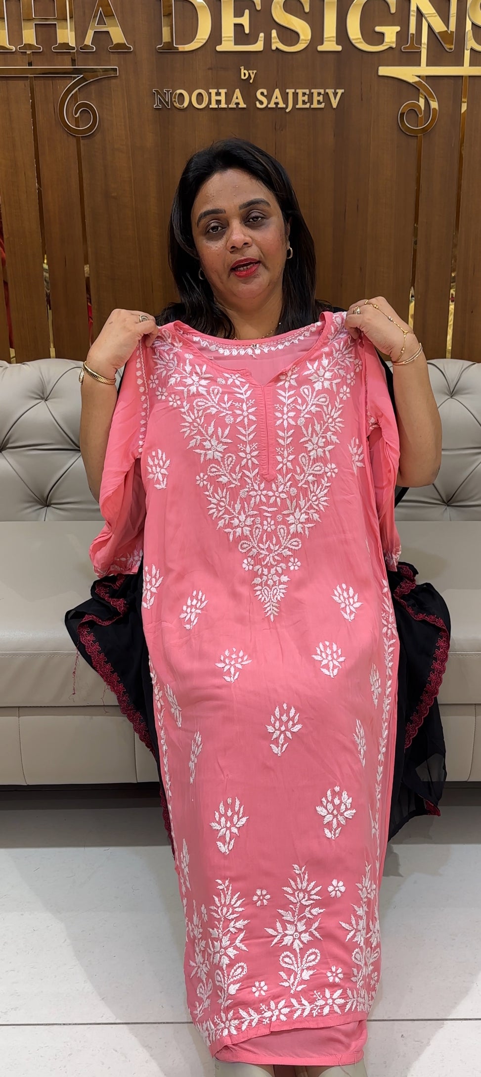 LUCKNOWI CHIKANKARI TOPS - IHA 24882