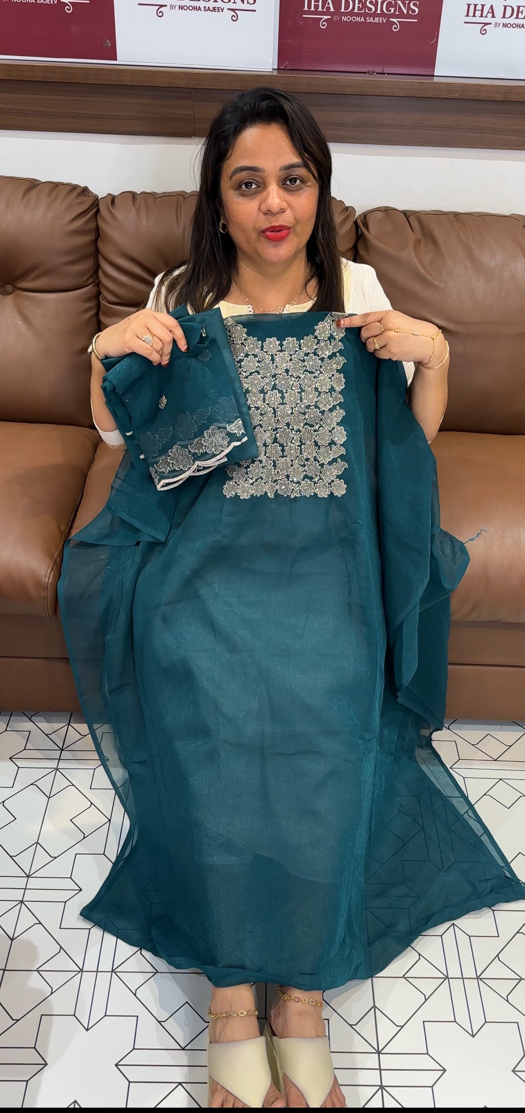 CHIFFON UNSTITCHED SALWAR SUITS - IHA 24692