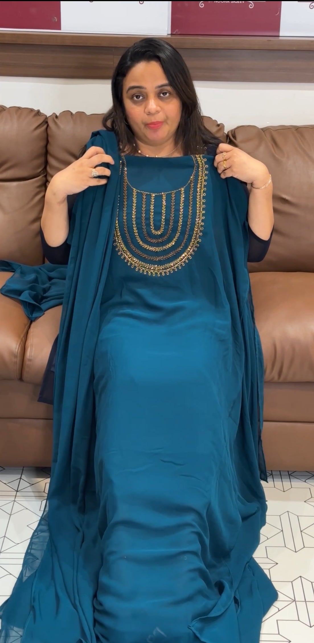 IHA'S IN-HOUSE GEORGETTE UNSTITCHED SALWAR SUITS - IHA 27865