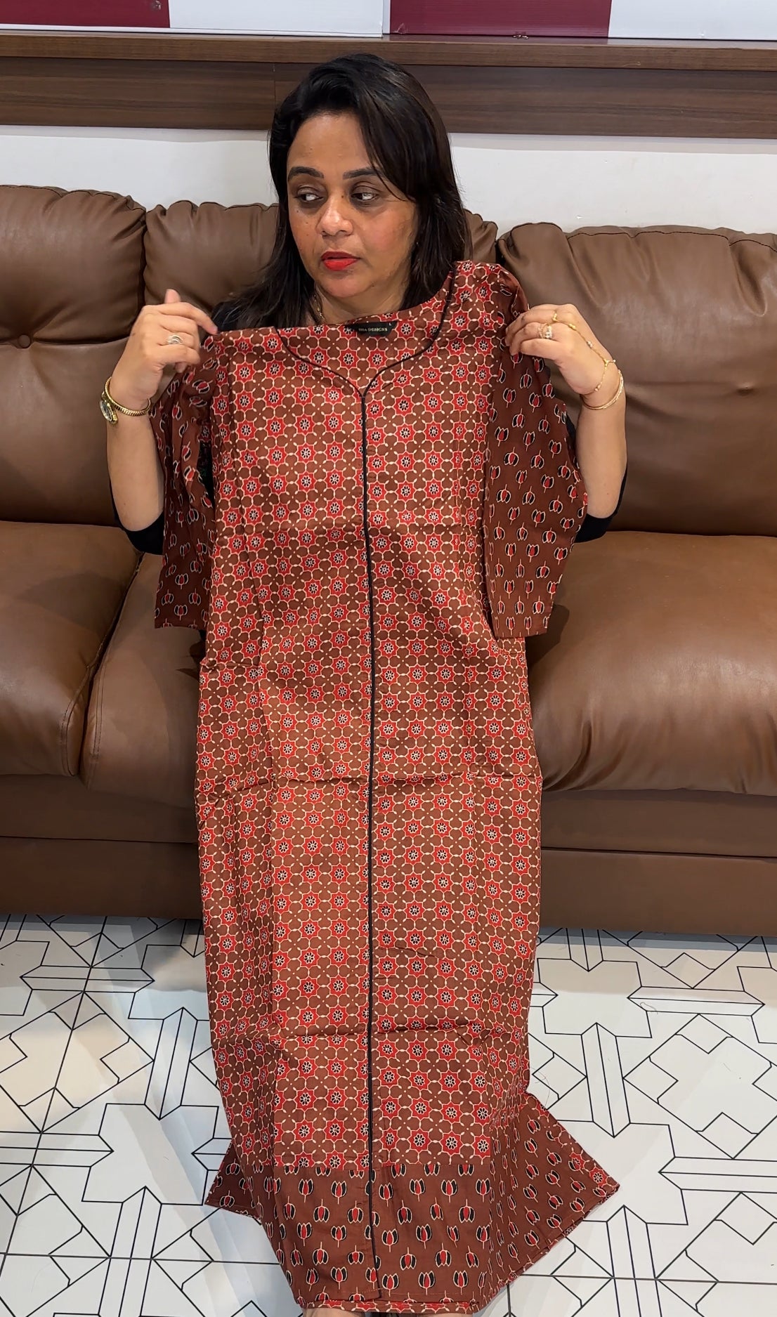 COTTON AJRAKH TOPS - IHA 24860