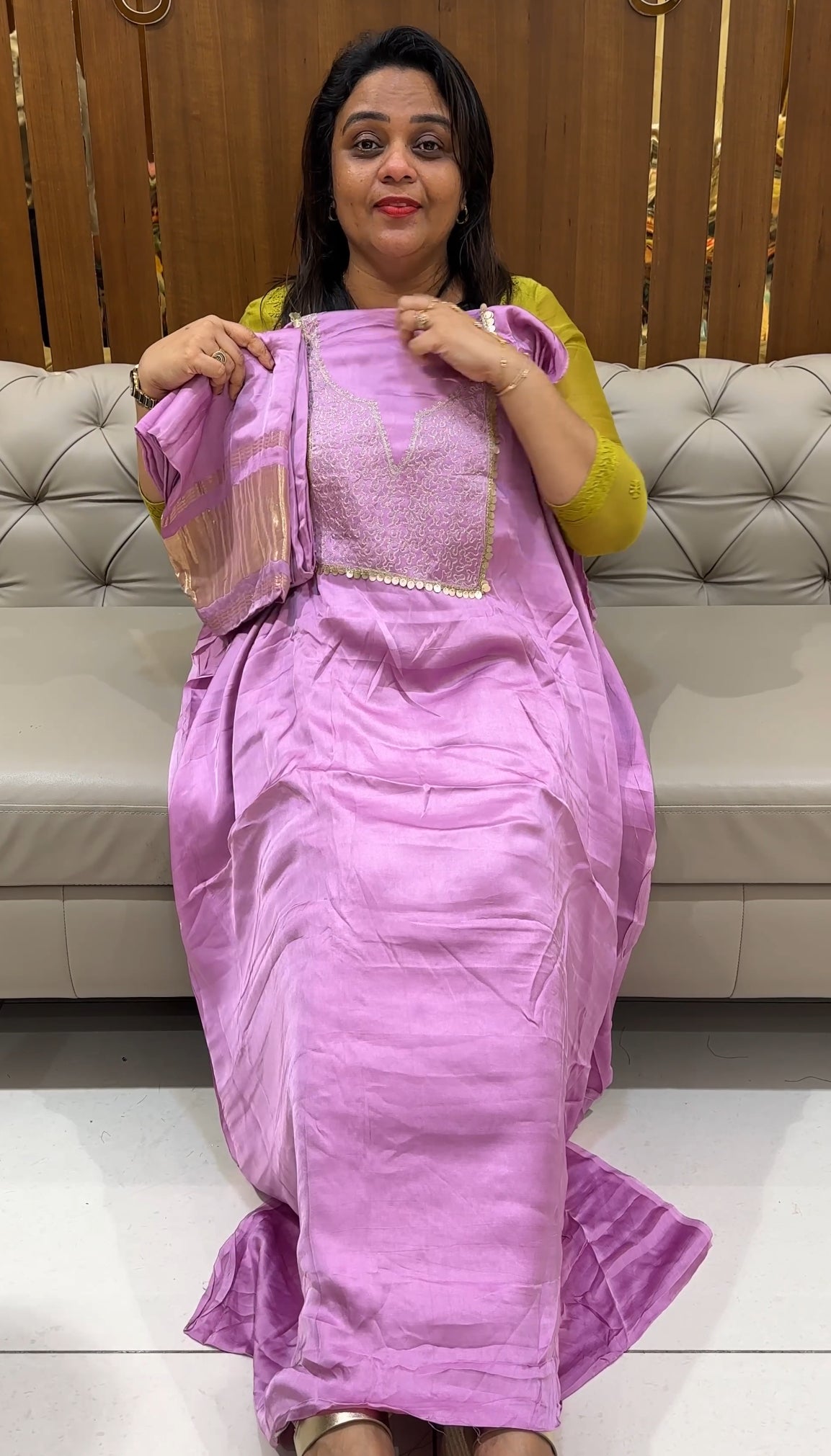 MODAL SILK UNSTITCHED SALWAR SUITS - IHA 25029