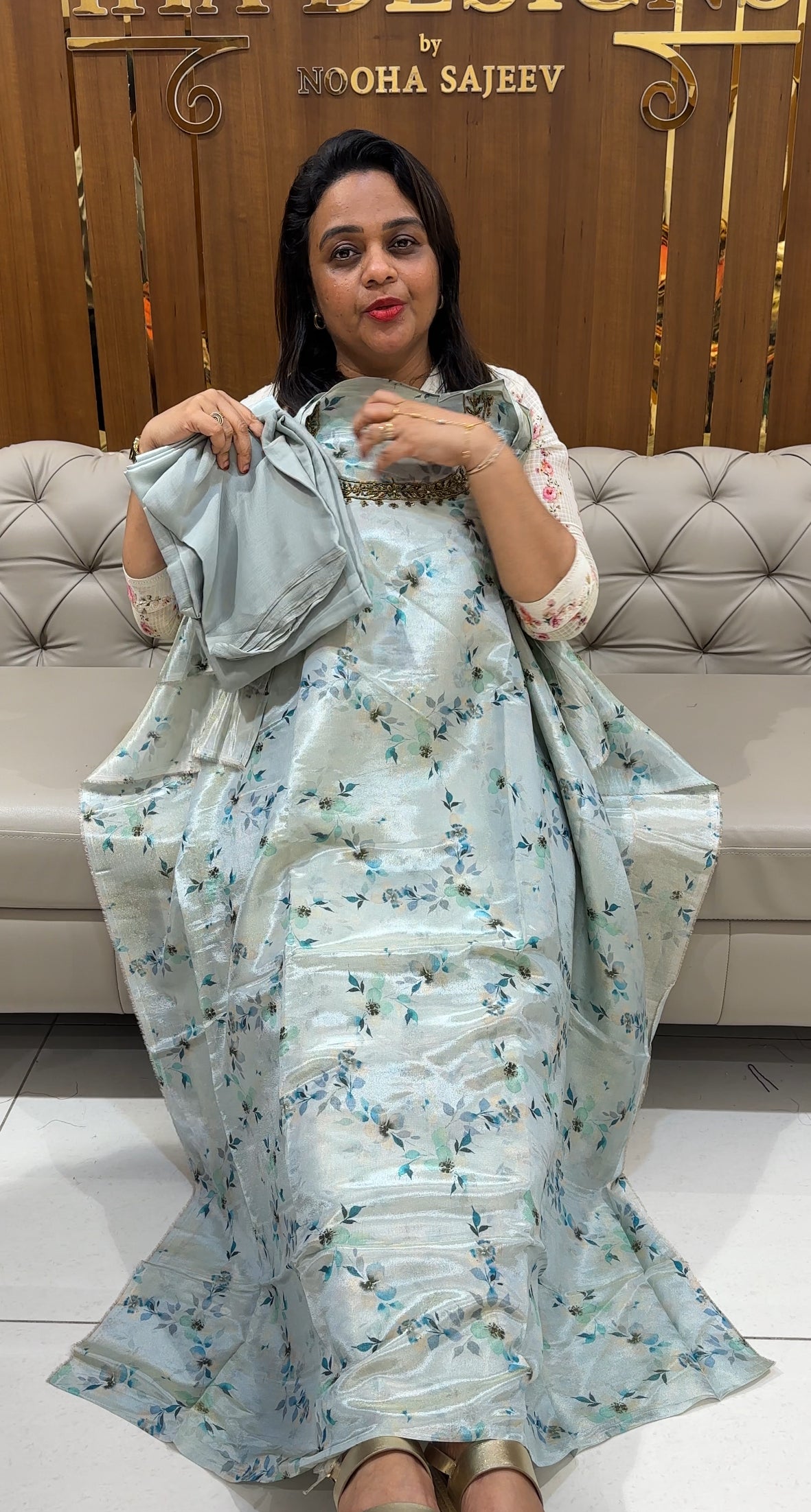 TISSUE UNSTITCHED SALWAR SUITS - IHA 25073