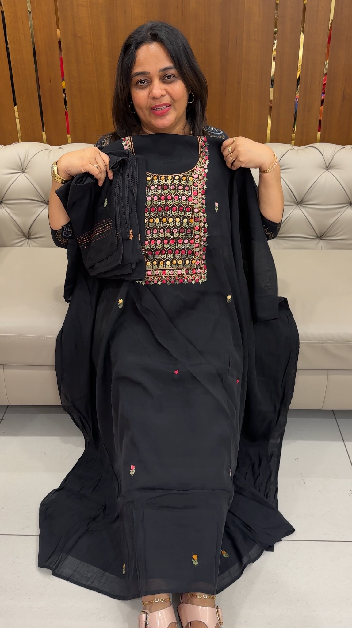 MODAL CHANDERI UNSTITCHED SALWAR SUITS - IHA 26950