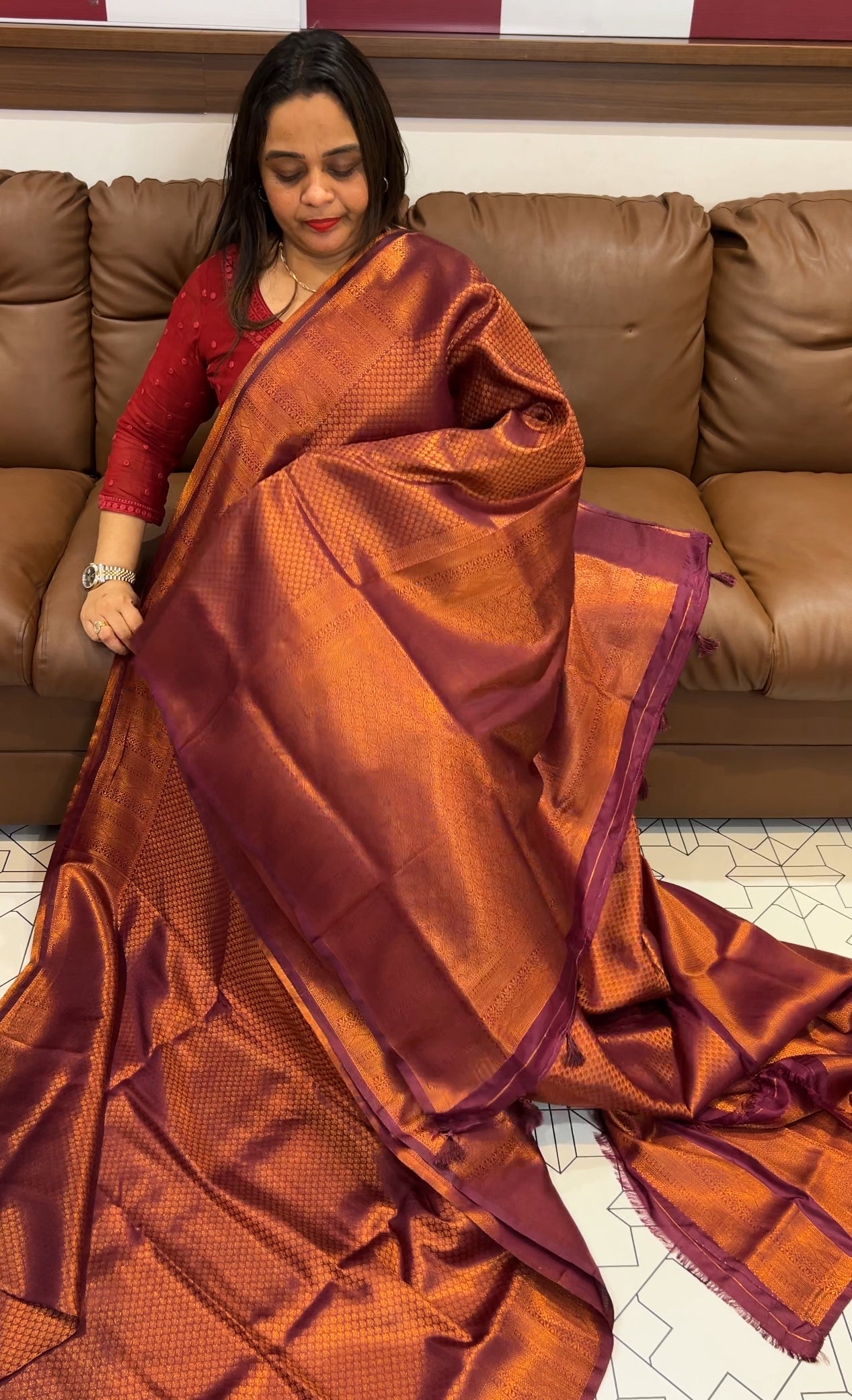 SEMI BANARASI SAREES - IHA 22734