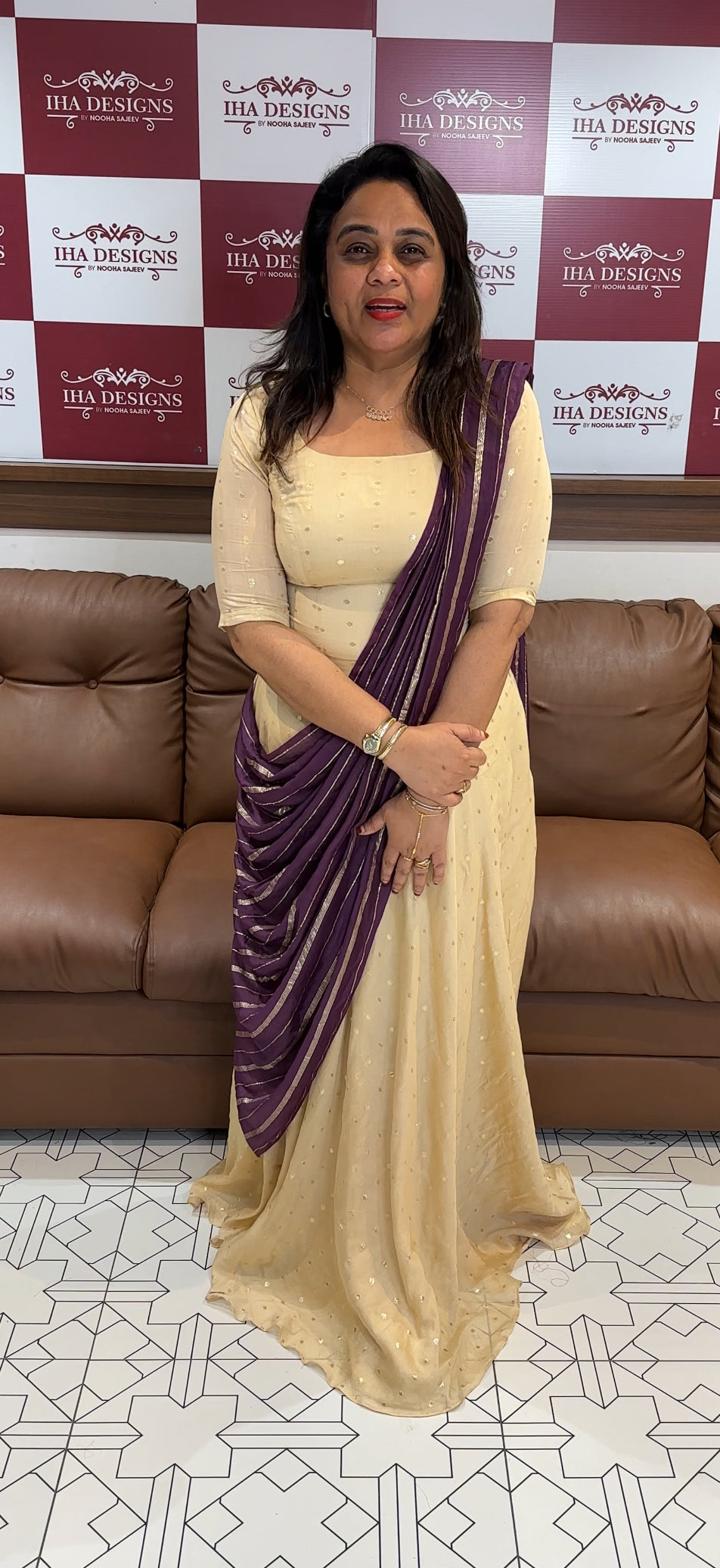 IHA'S IN-HOUSE SEMI RAW SILK UNSTITCHED DHAVANI SETS - IHA 24800