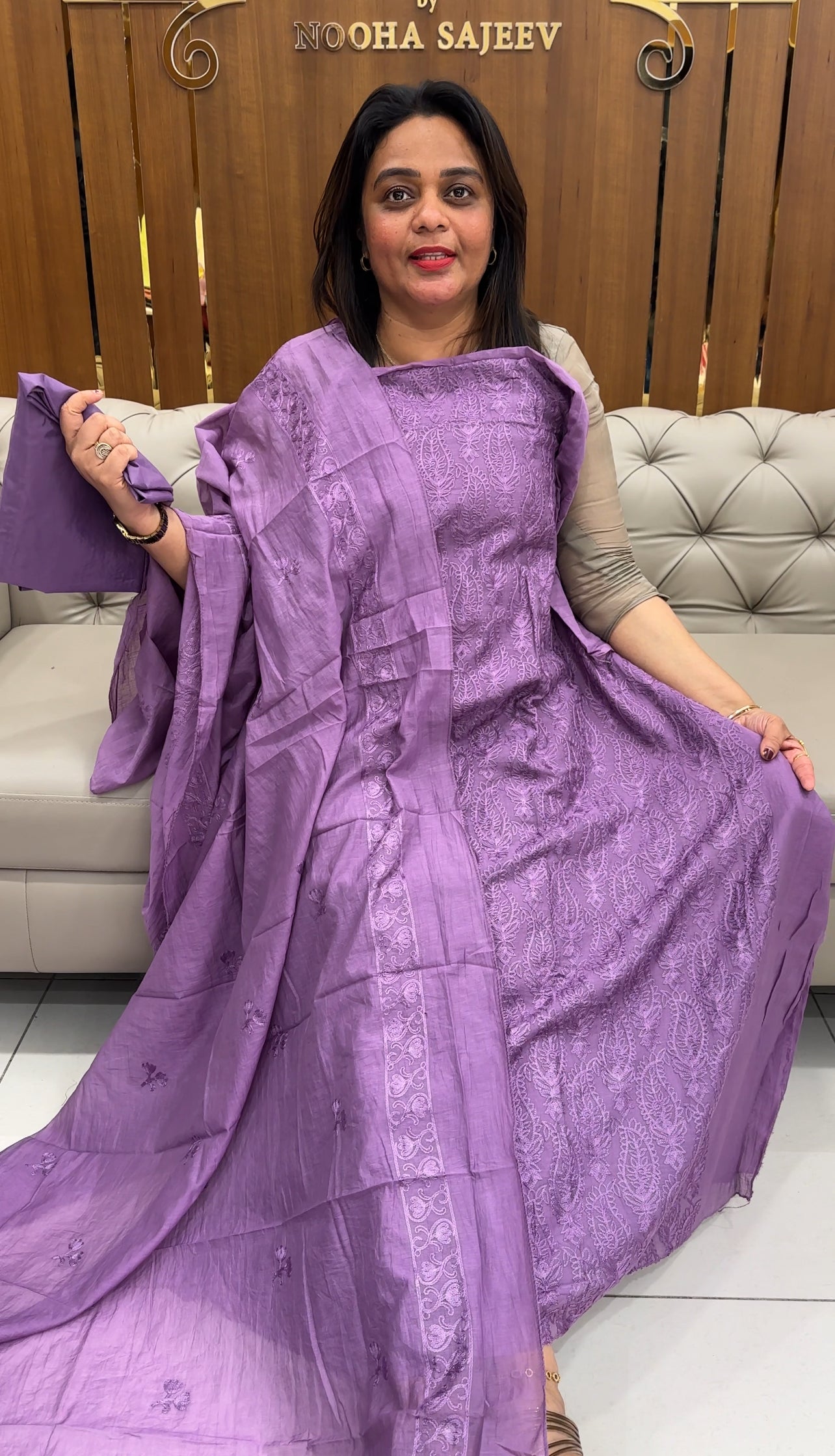 MUL CHANDERI UNSTITCHED SALWAR SUITS - IHA 25800